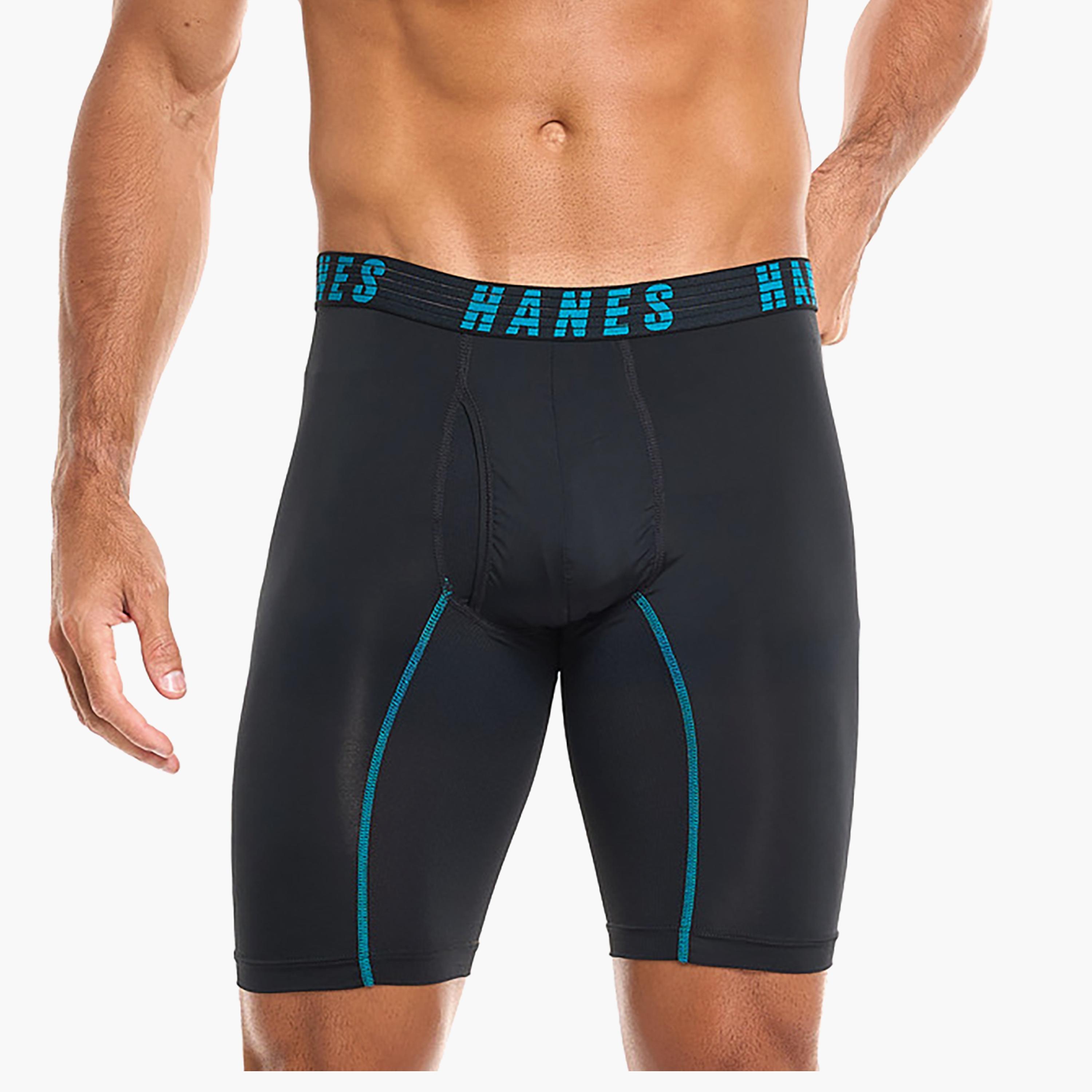 مجموعة متنوعة من 3 سراويل بوكسر رجالية مطبوعة بعلامة تجارية مع حزام خصر من هانز-men-clothing-innerwear-underwear-image-4