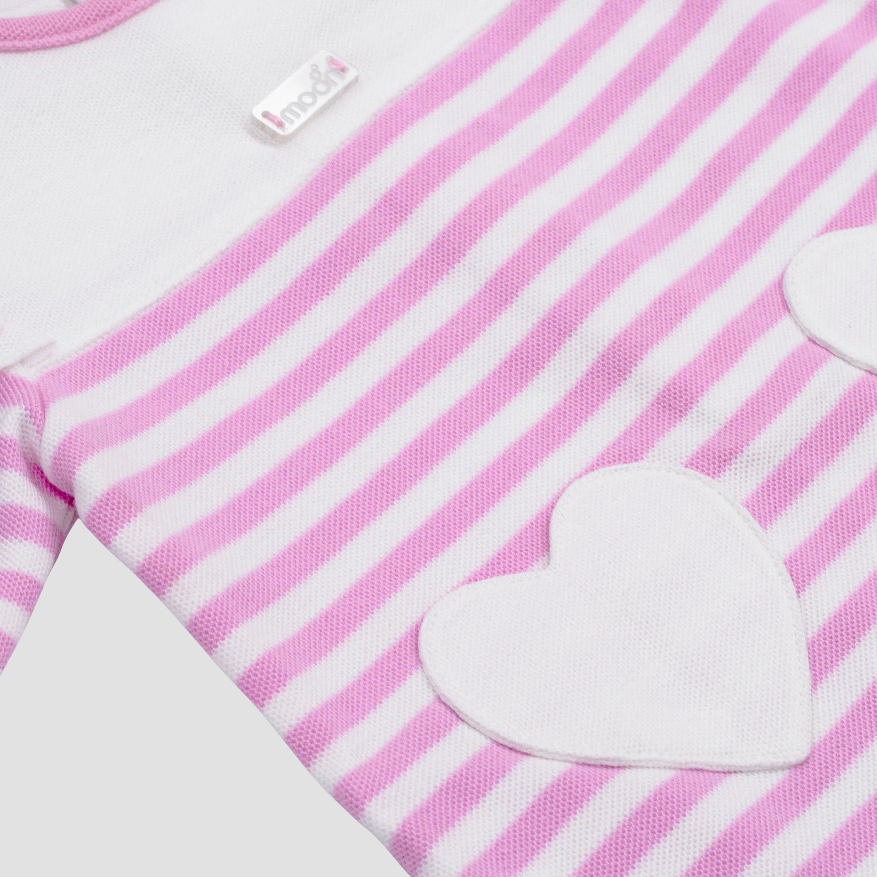 بدلة نوم قطنية مخططة منقوش من مون-baby-girls-clothing-nightwear-sleepsuits-image-5