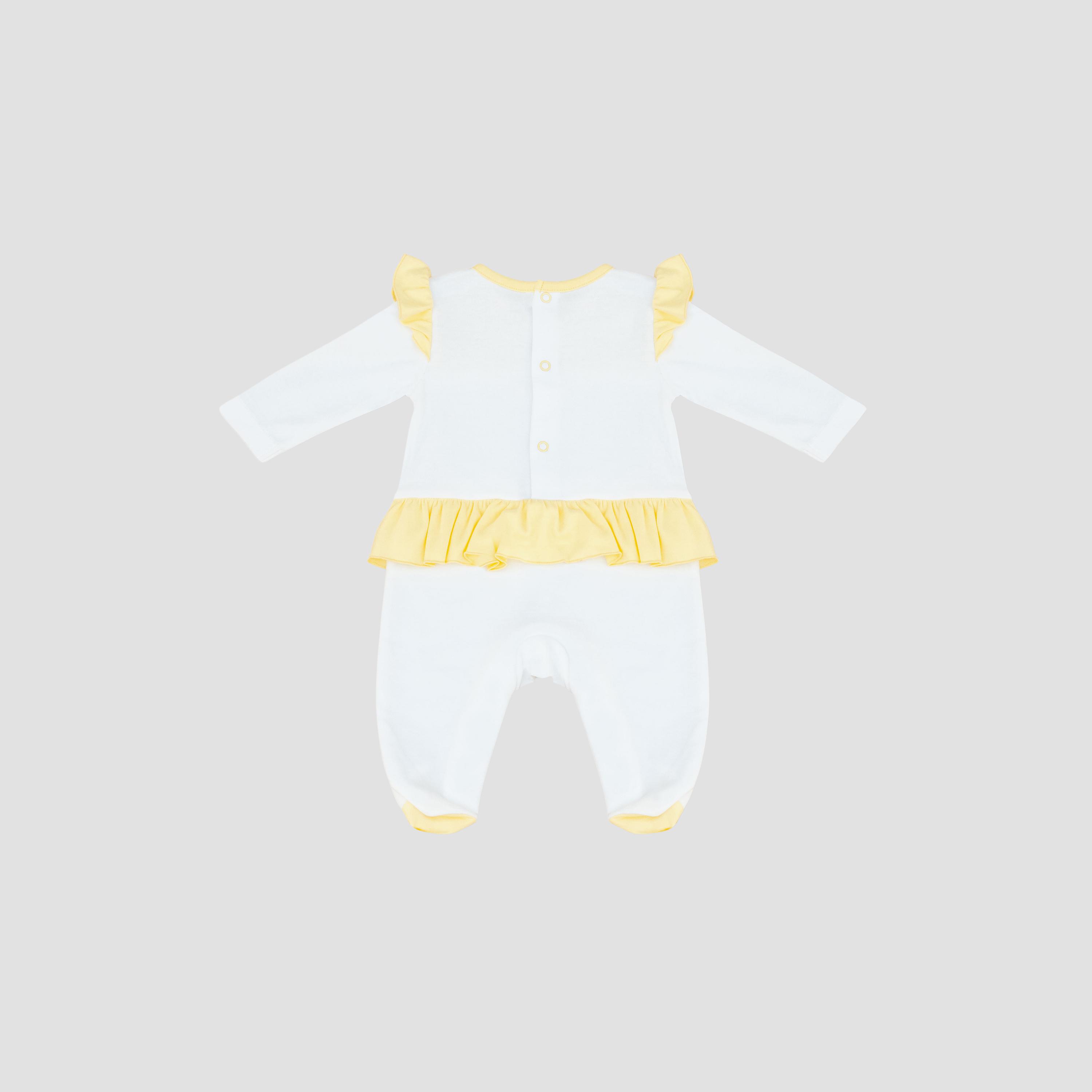 بدلة نوم قطنية بنقشة قلوب ليمون من مون-baby-girls-clothing-nightwear-sleepsuits-image-2