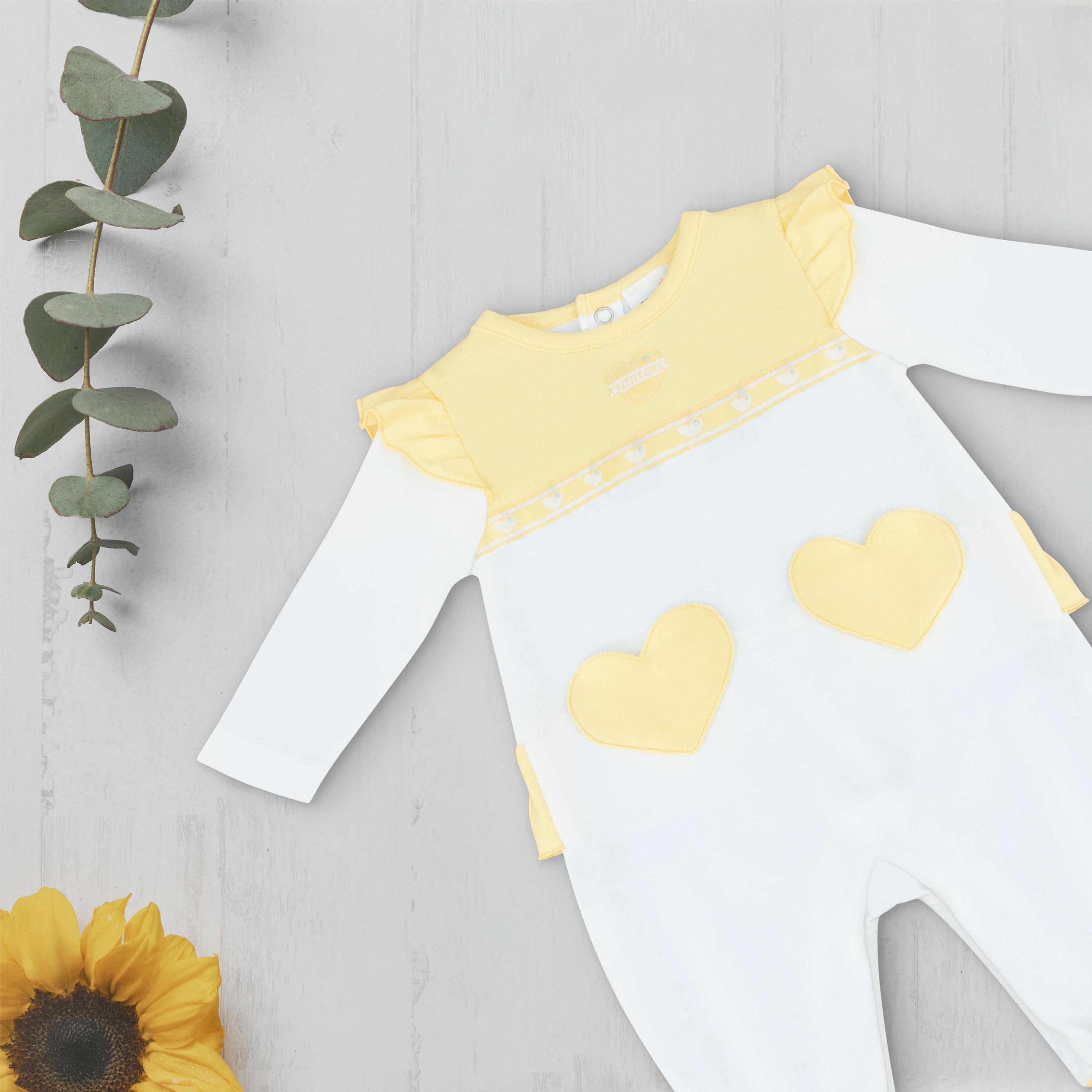 بدلة نوم قطنية بنقشة قلوب ليمون من مون-baby-girls-clothing-nightwear-sleepsuits-image-5