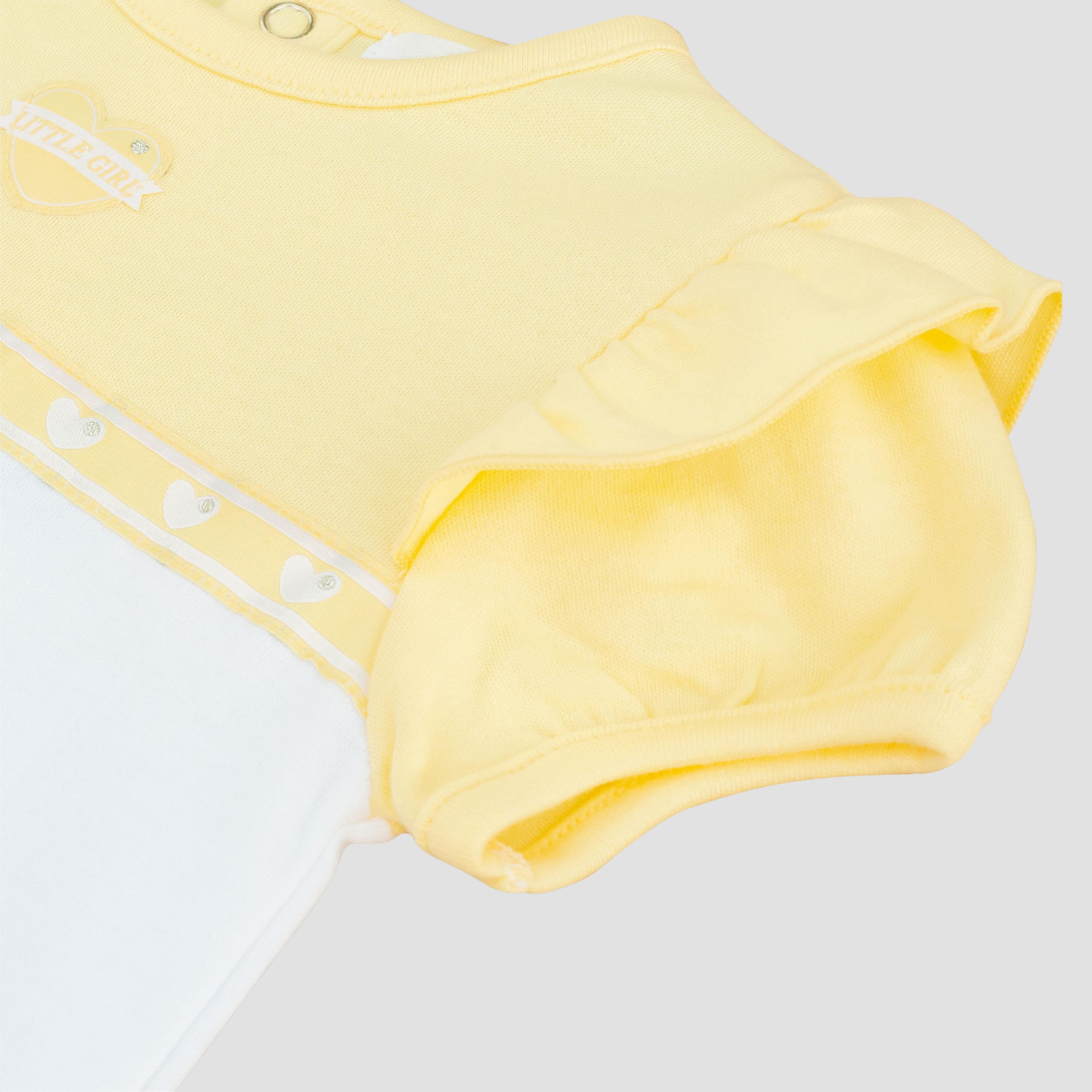 Moon Lemon Hearts Cotton Short Sleeves Rompers-baby-girls-clothing-rompers-image-3