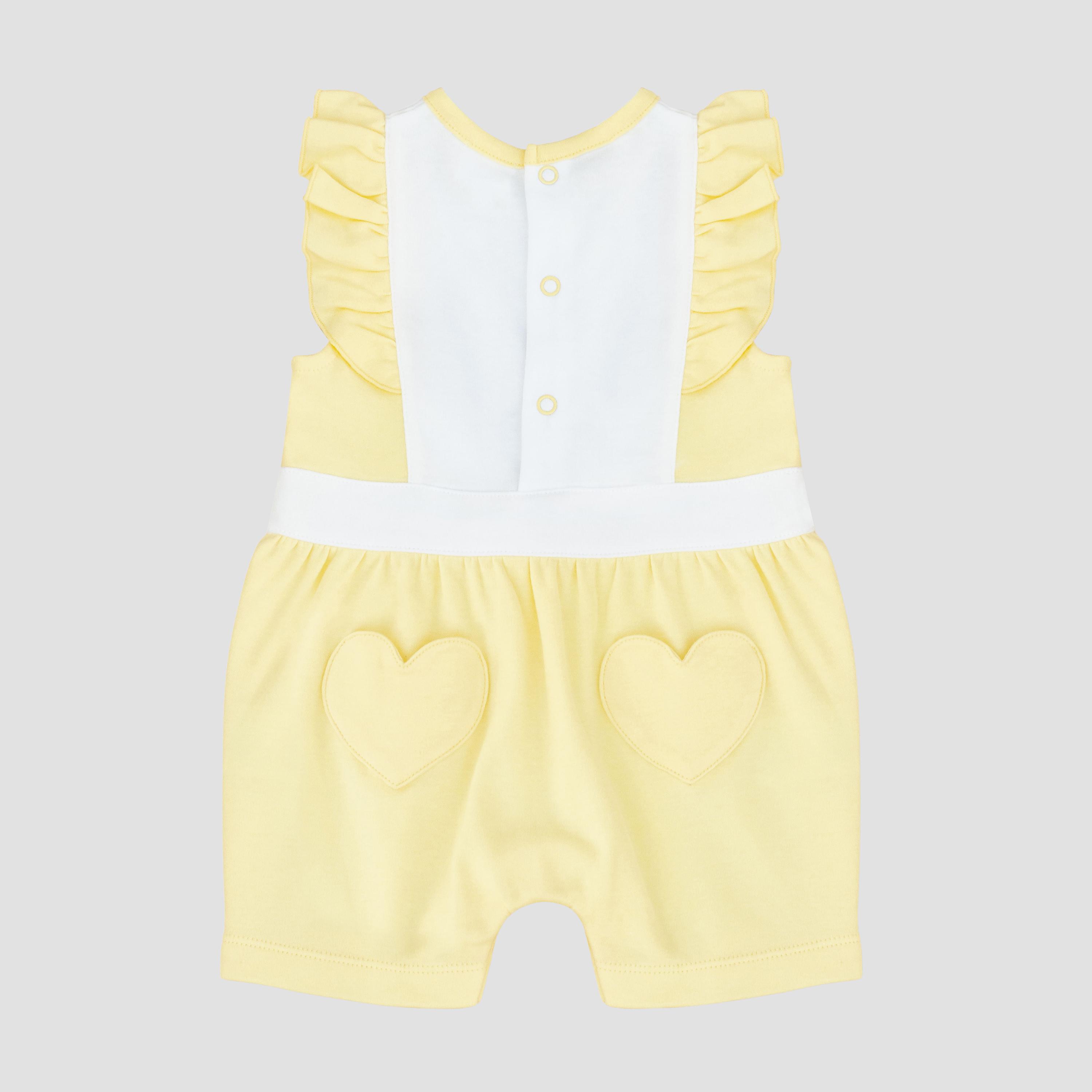 Moon Lemon Hearts Cotton Ruffle Sleeves Rompers-baby-girls-clothing-rompers-image-2