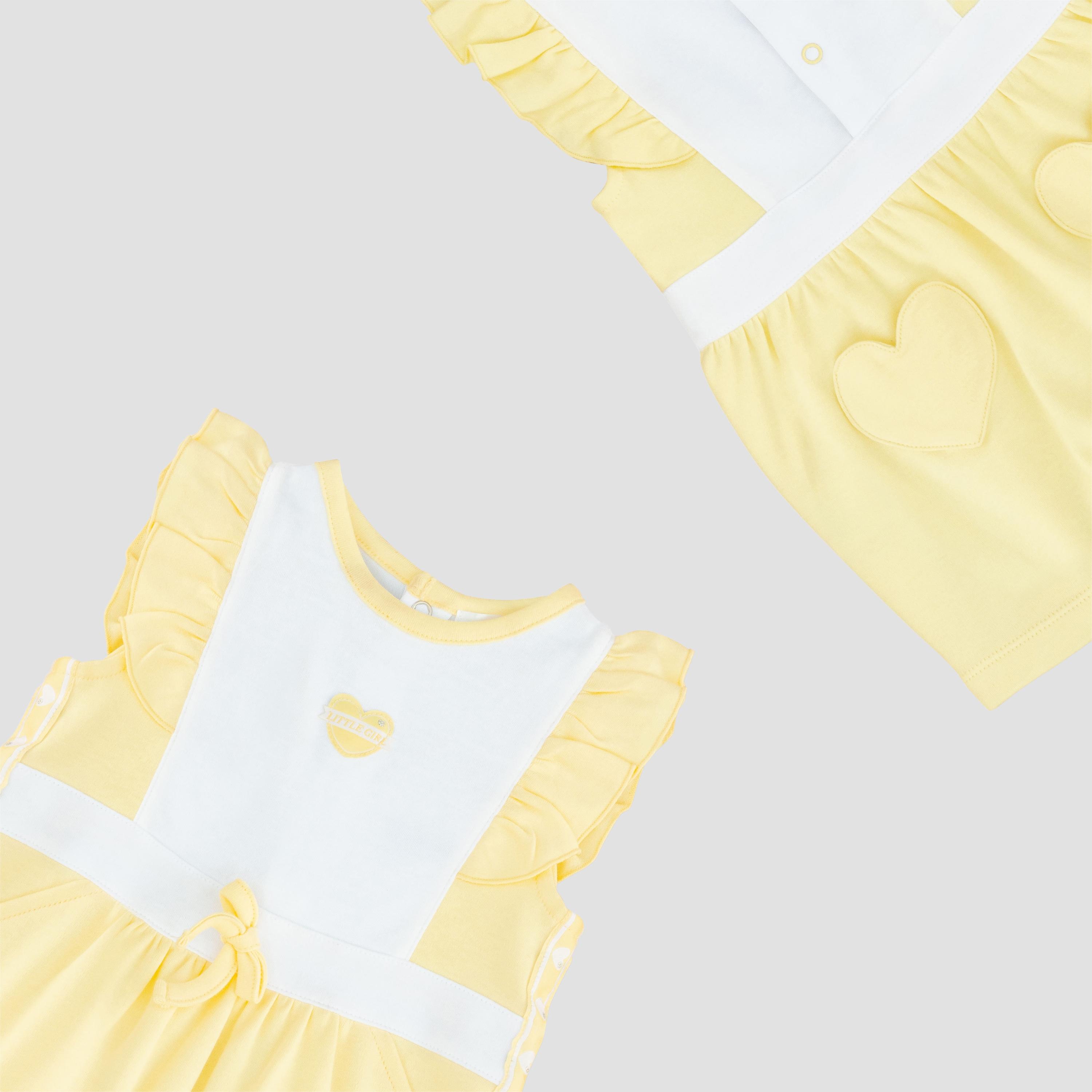 Moon Lemon Hearts Cotton Ruffle Sleeves Rompers-baby-girls-clothing-rompers-image-3