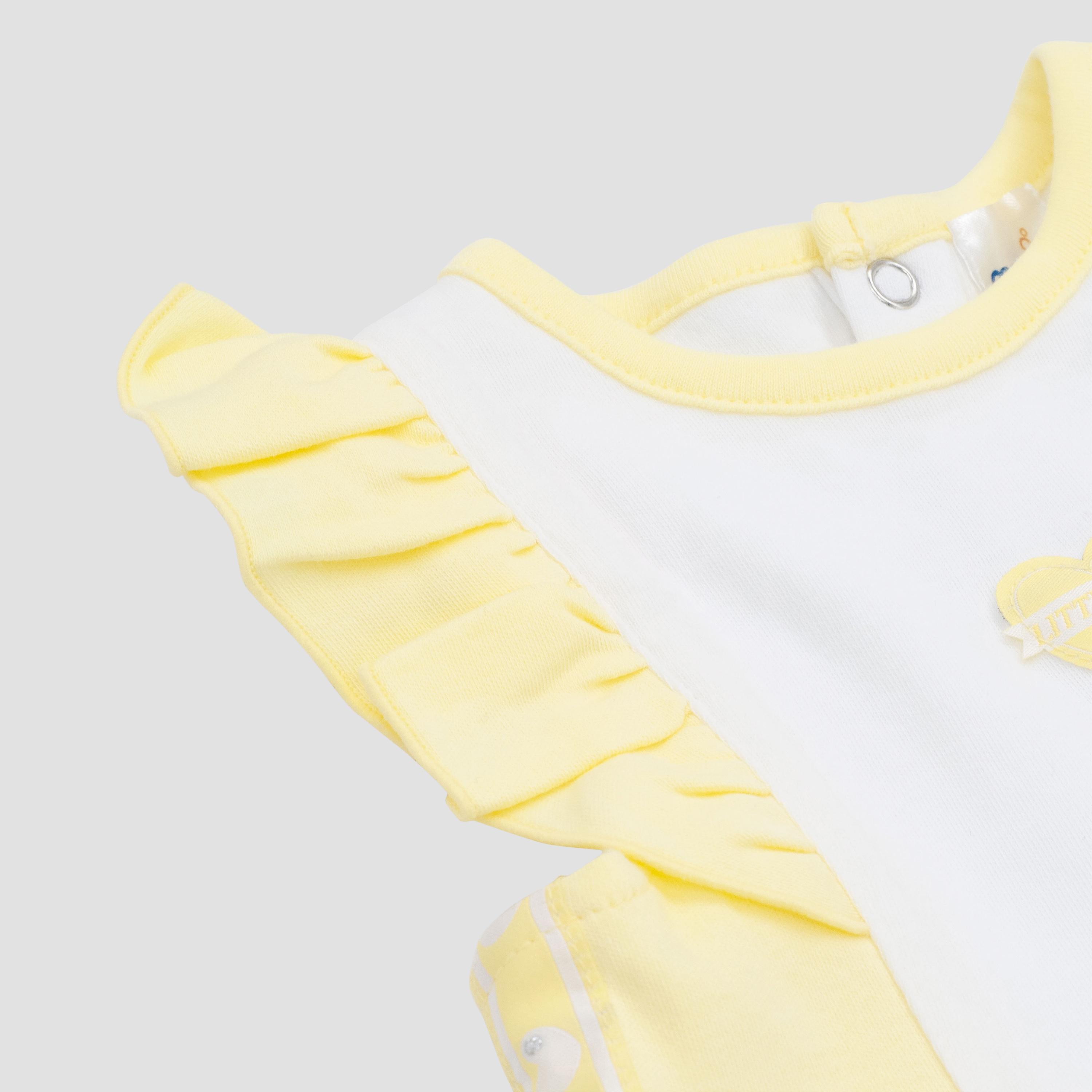 Moon Lemon Hearts Cotton Ruffle Sleeves Rompers-baby-girls-clothing-rompers-image-4