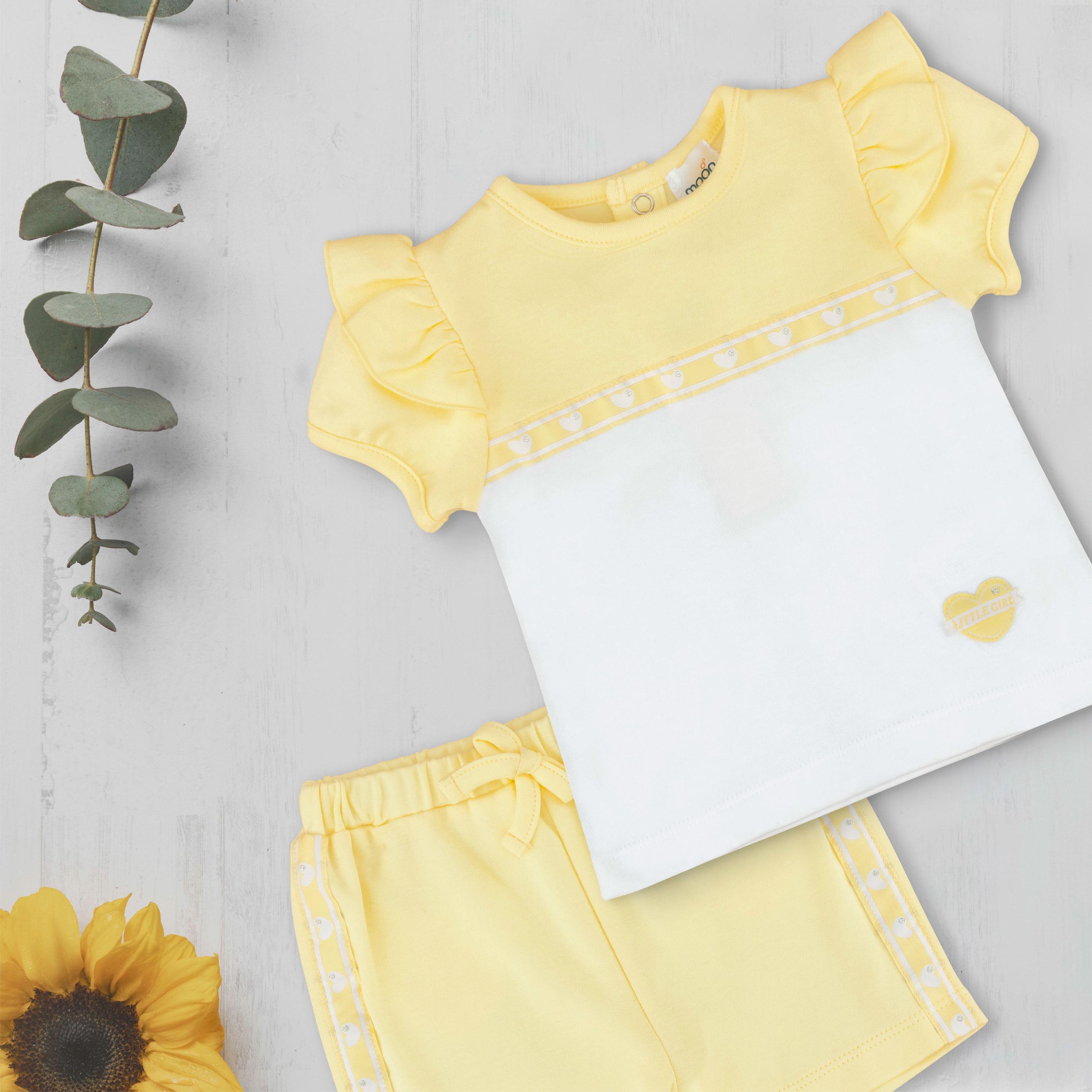 Moon Lemon Hearts Cotton Short Sleeves Top & Shorts Set-baby-girls-clothing-setsandcoords-image-5