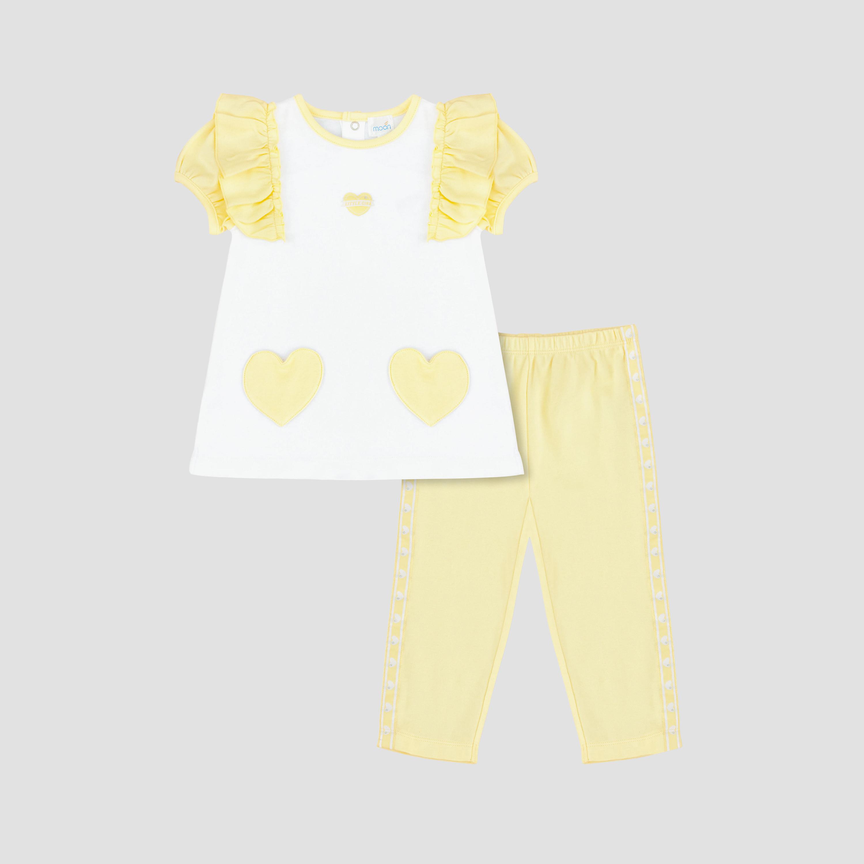 Moon Lemon Hearts Cotton Crew Neck Top & Legging Set-baby-girls-clothing-setsandcoords-image-1