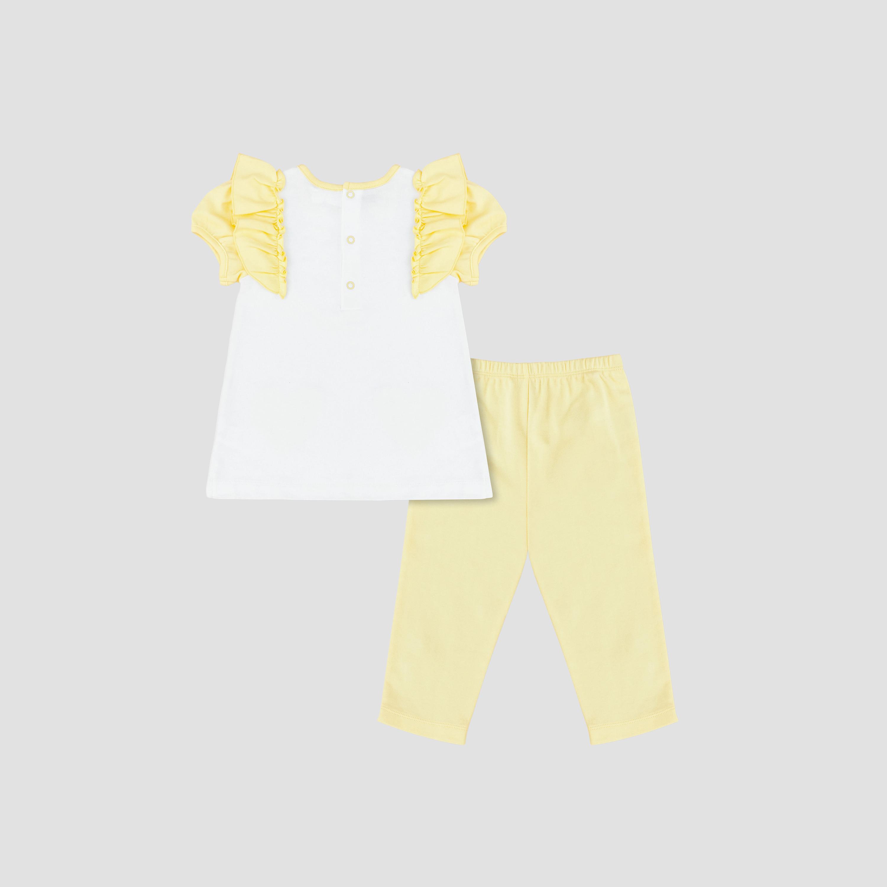 Moon Lemon Hearts Cotton Crew Neck Top & Legging Set-baby-girls-clothing-setsandcoords-image-2