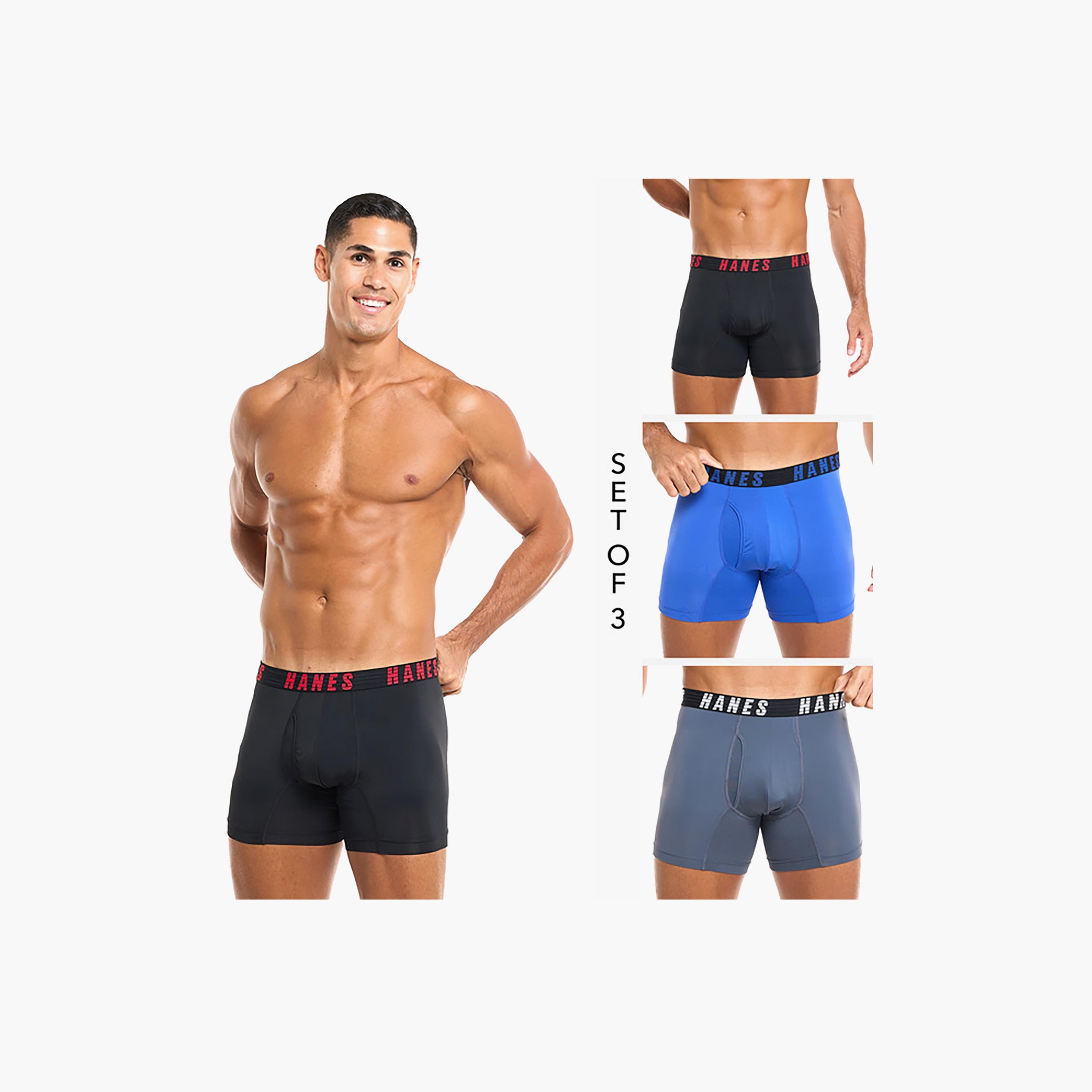 مجموعة متنوعة من 3 سراويل داخلية سادة من هانز-men-clothing-innerwear-underwear-image-2