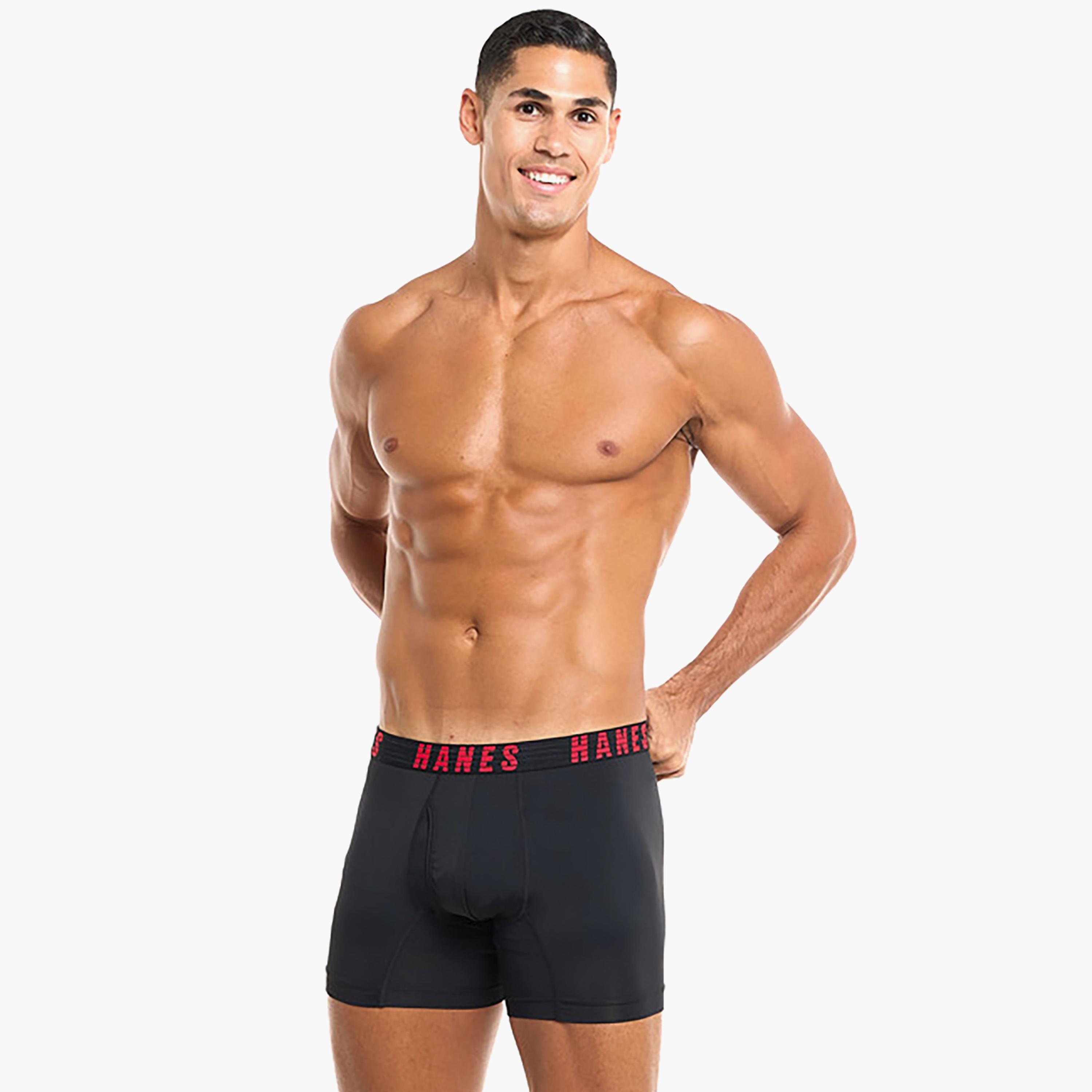 Hanes Assorted Pack of 3 Plain Men's Trunks-men-clothing-innerwear-underwear-image-3