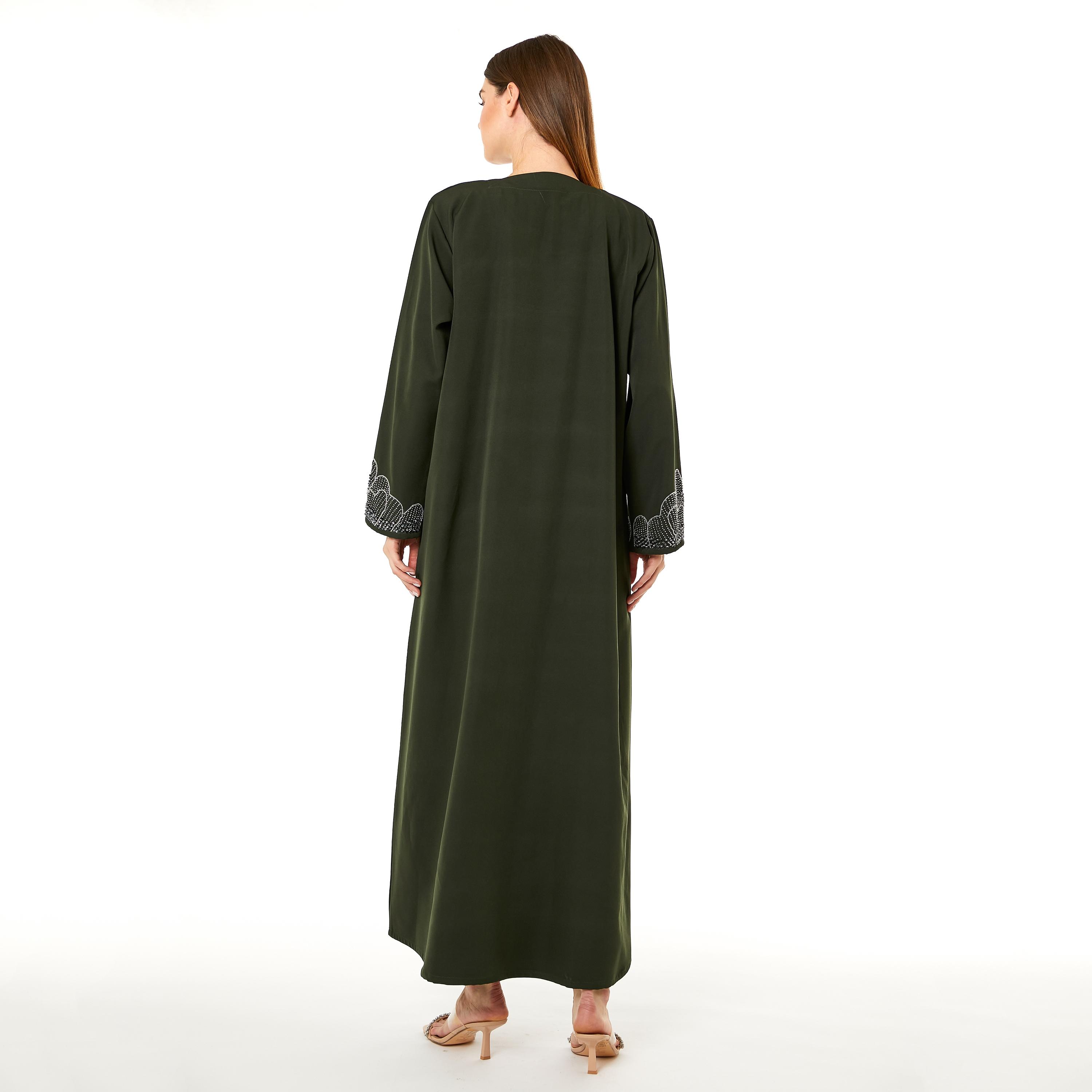  عباية نيدا نسائية باللون الأخضر الداكن مع الحجاب من مويستريت-women-arabicclothing-abayas-image-4