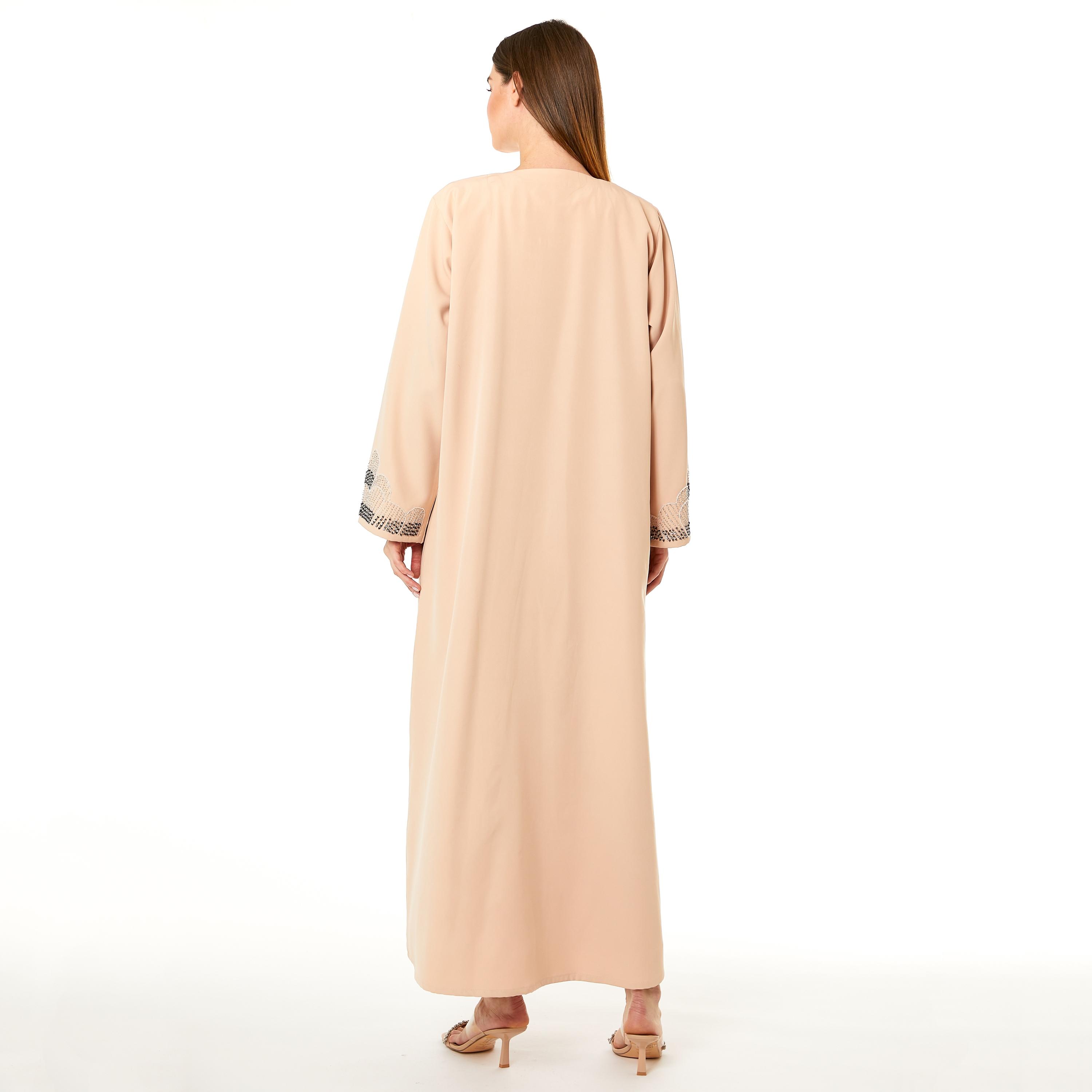  عباية نيدا نسائية باللون الخوخي مع الحجاب من مويستريت-women-arabicclothing-abayas-image-4