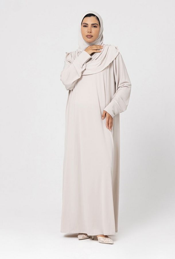 ثوب صلاة نسائي مع غطاء رأس بقلنسوة من مويستريت-women-arabicclothing-prayerclothing-image-1
