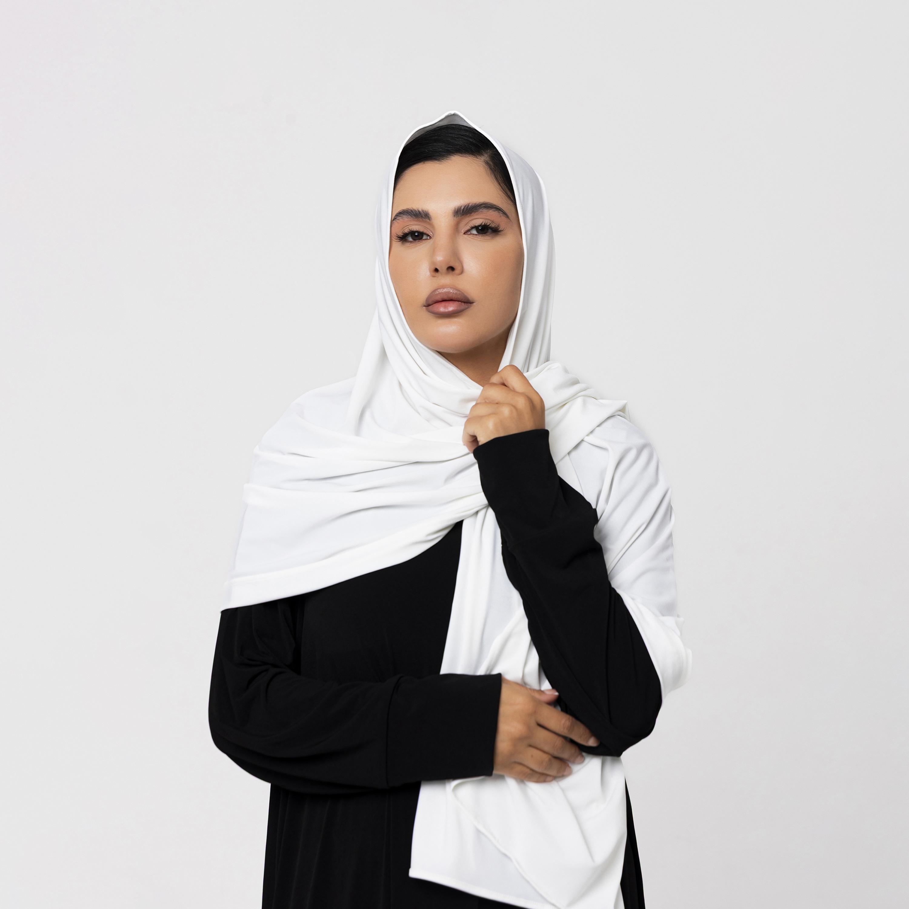 Moistreet White Women's Jersey Hijab-women-arabicclothing-headscarf-hijab-image-1