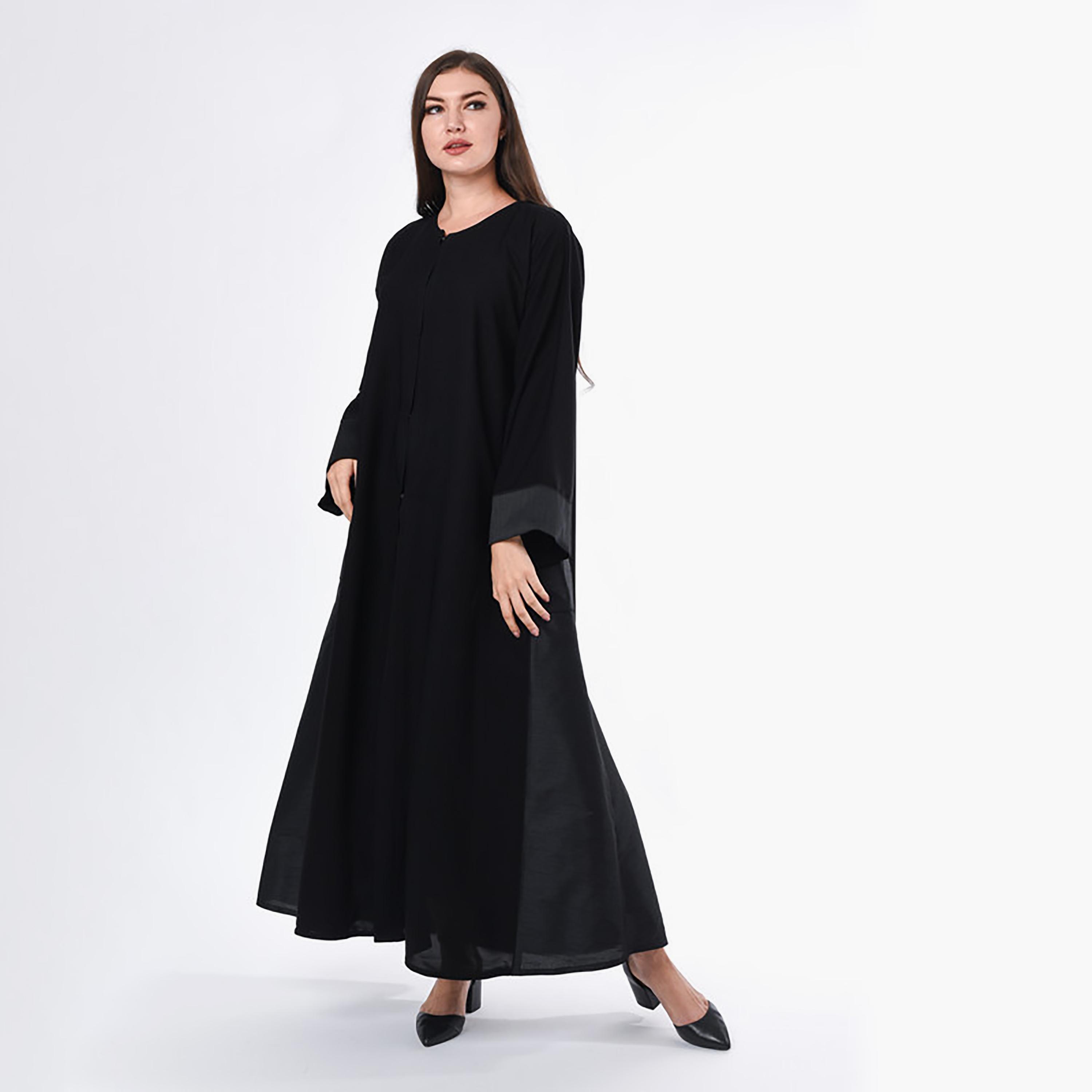 عباية كريب سوداء مع شيلة من مويستريت-women-arabicclothing-abayas-image-1