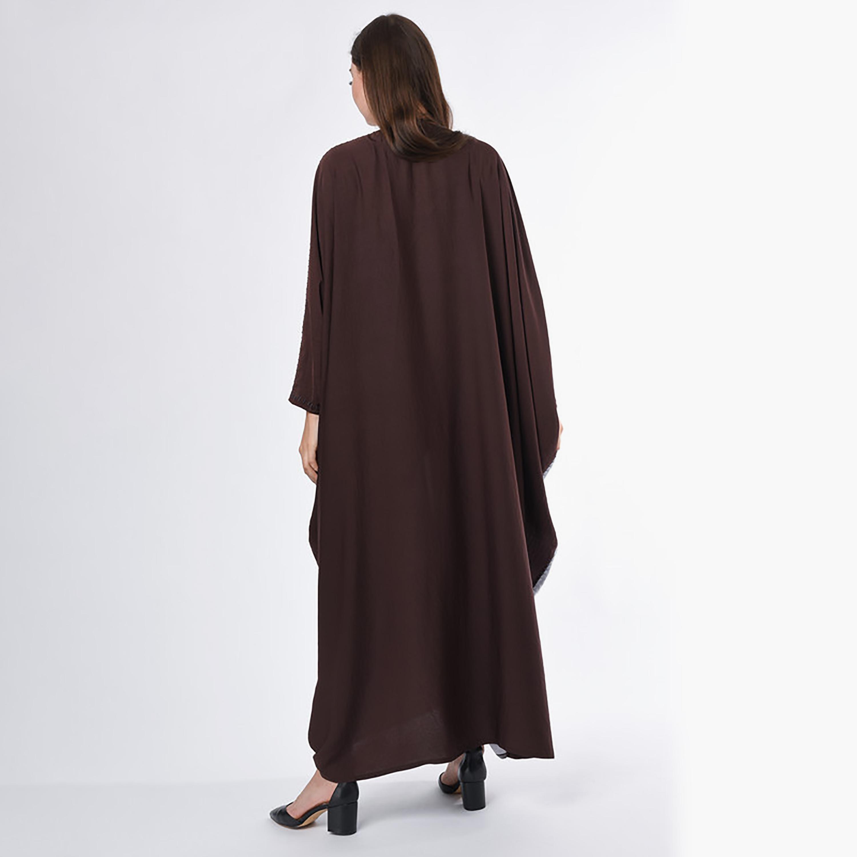عباية متعددة الألوان بأكمام باتوينج مع شيلة من مويستريت-women-arabicclothing-abayas-image-4