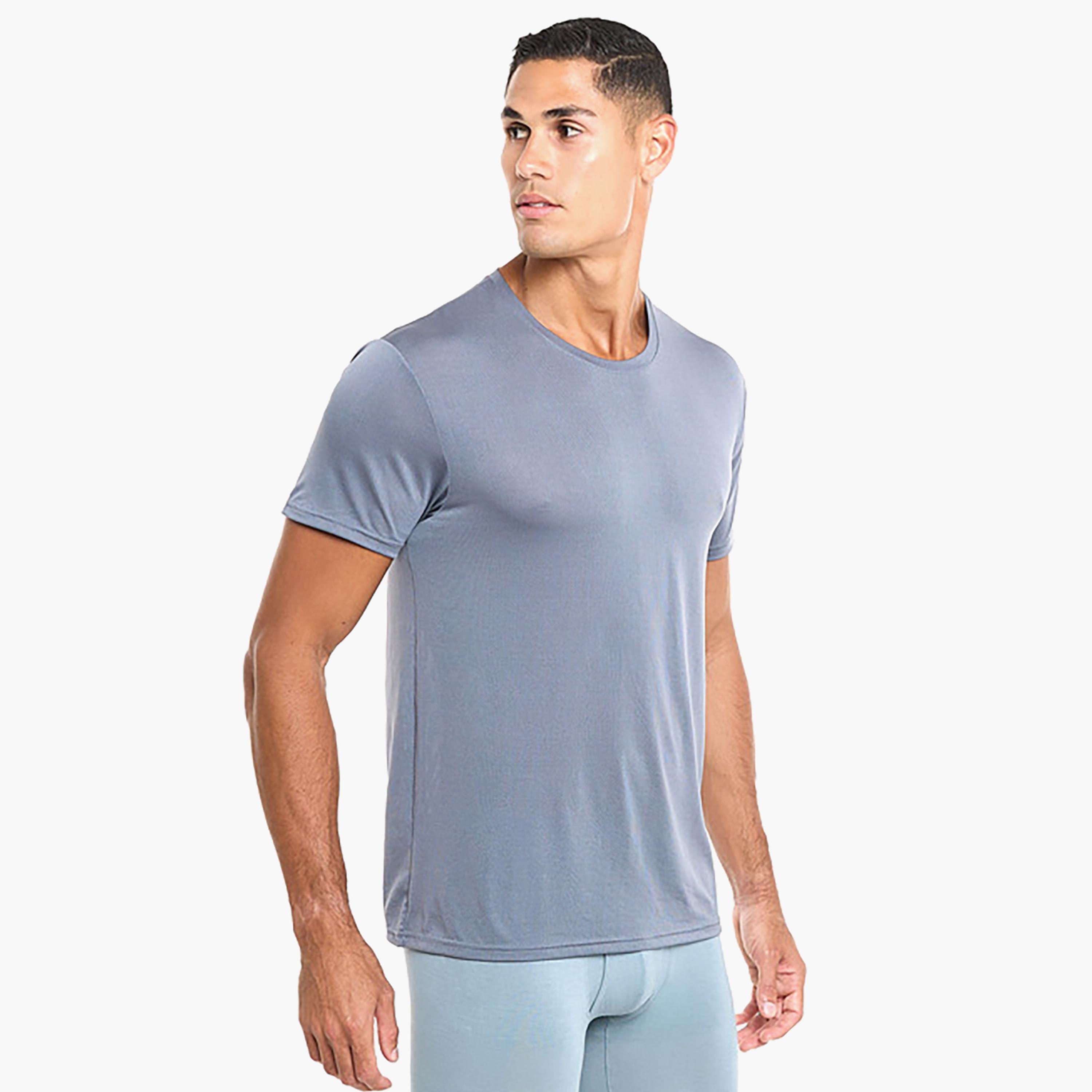 Hanes Assorted Pack of 3 Plain Round Neck Short Sleeves Men's Under T-Shirt-men-clothing-innerwear-vests-image-5