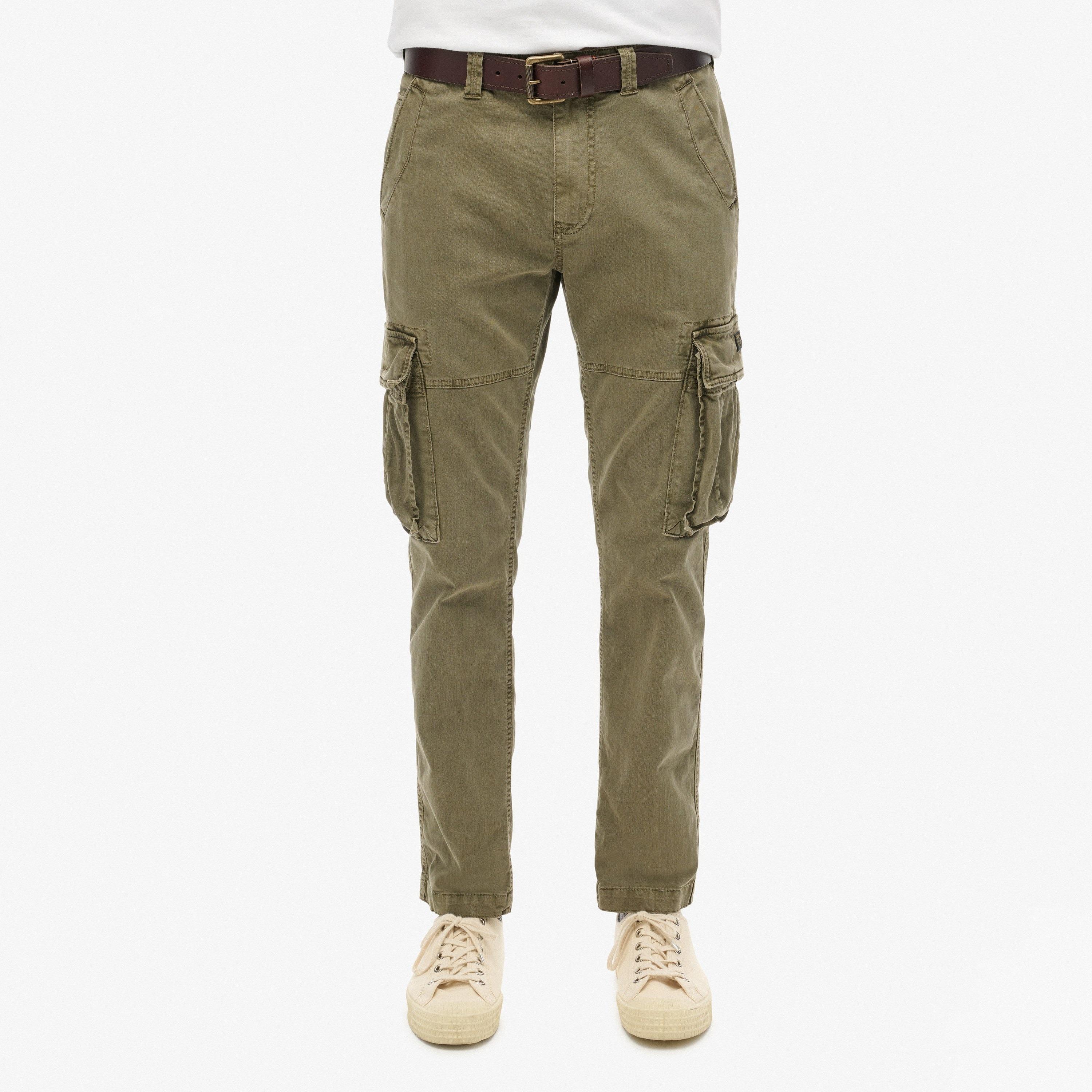 Superdry Plain Mid Rise Button Men's Cargo Pants-men-clothing-bottoms-joggers-image-1