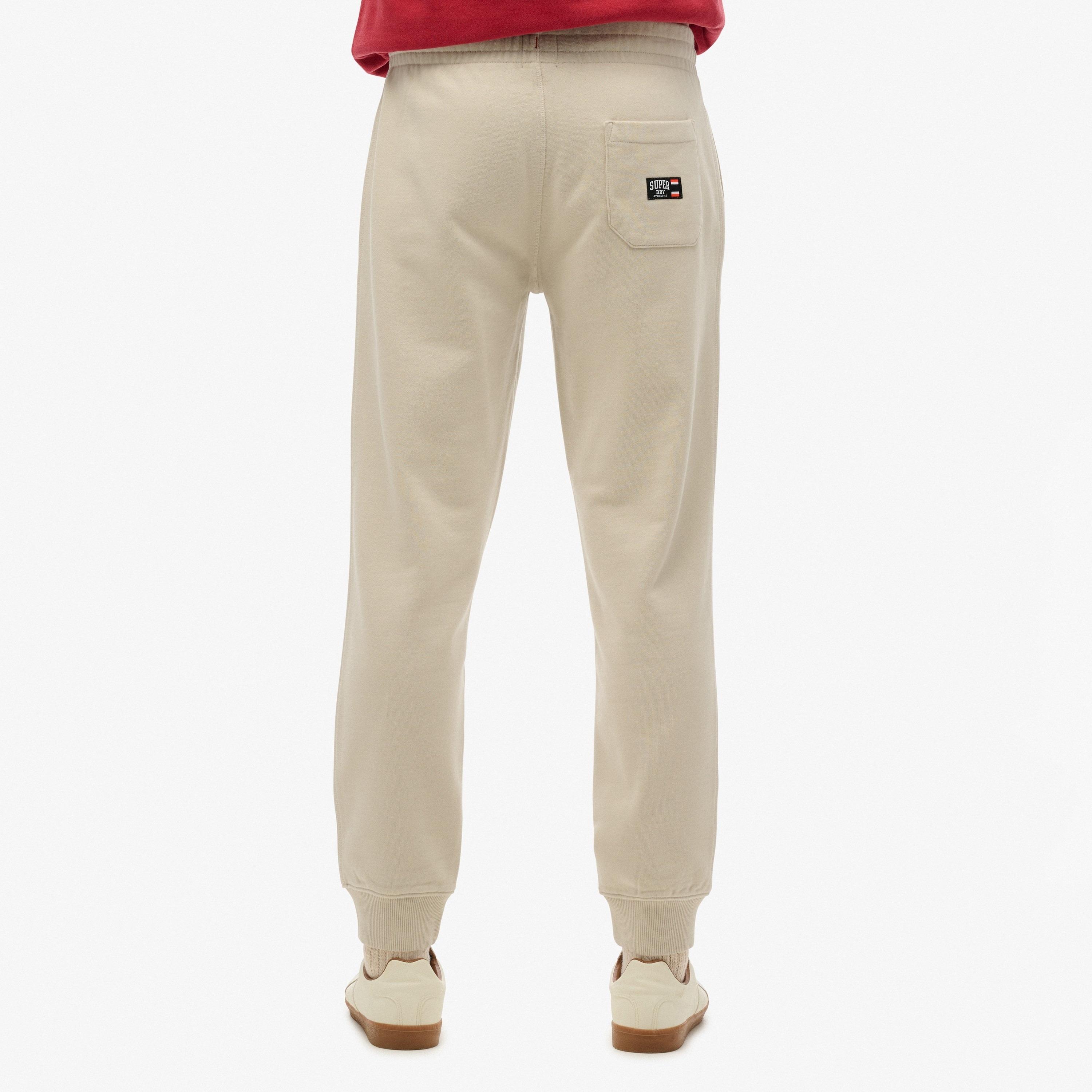 Superdry Plain Mid Rise Elasticated Waistband Men's Joggers-men-clothing-bottoms-joggers-image-4