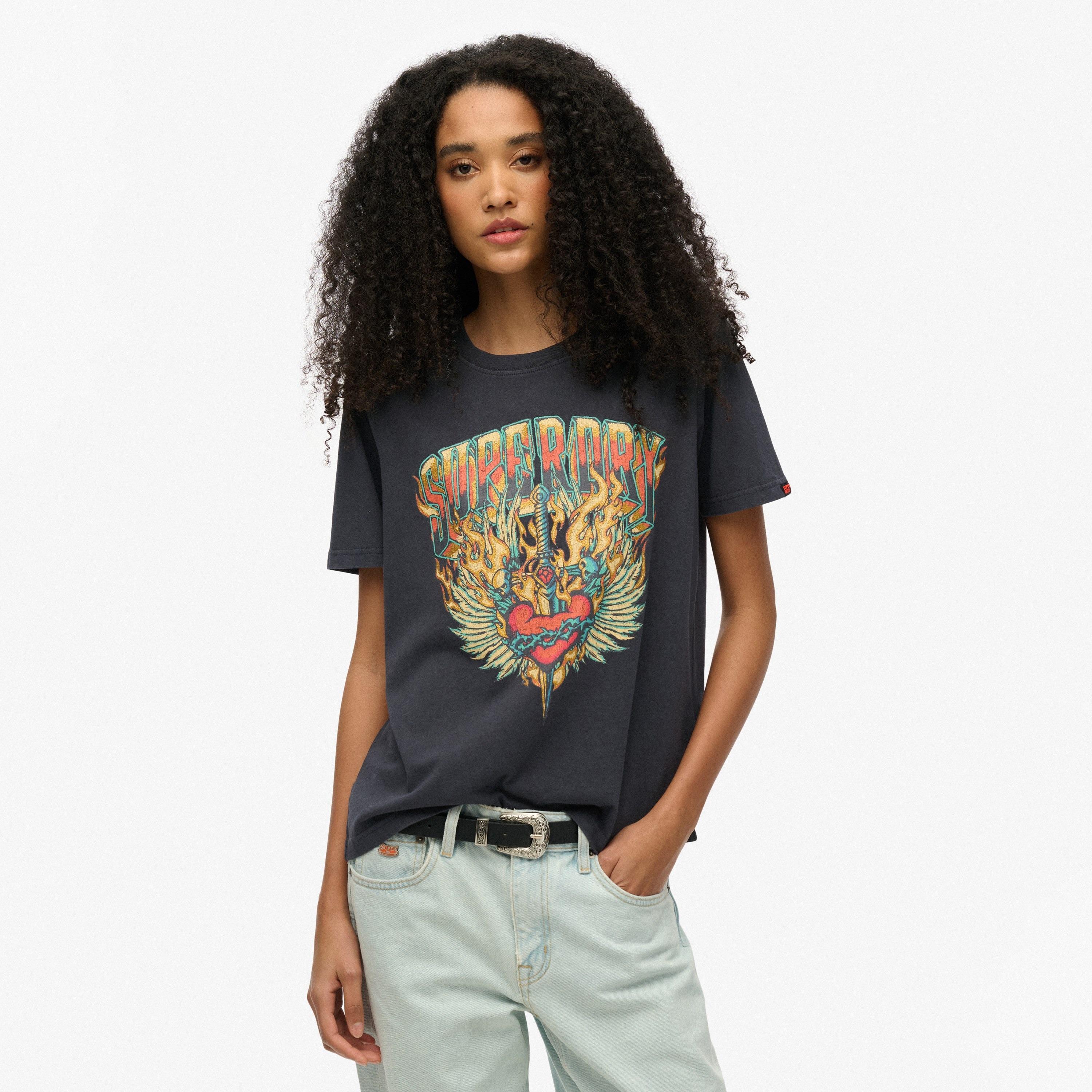 تي شيرت نسائي برسومات ورقبة كريم بأكمام قصيرة من سوبردراي-women-clothing-tshirts-image-1