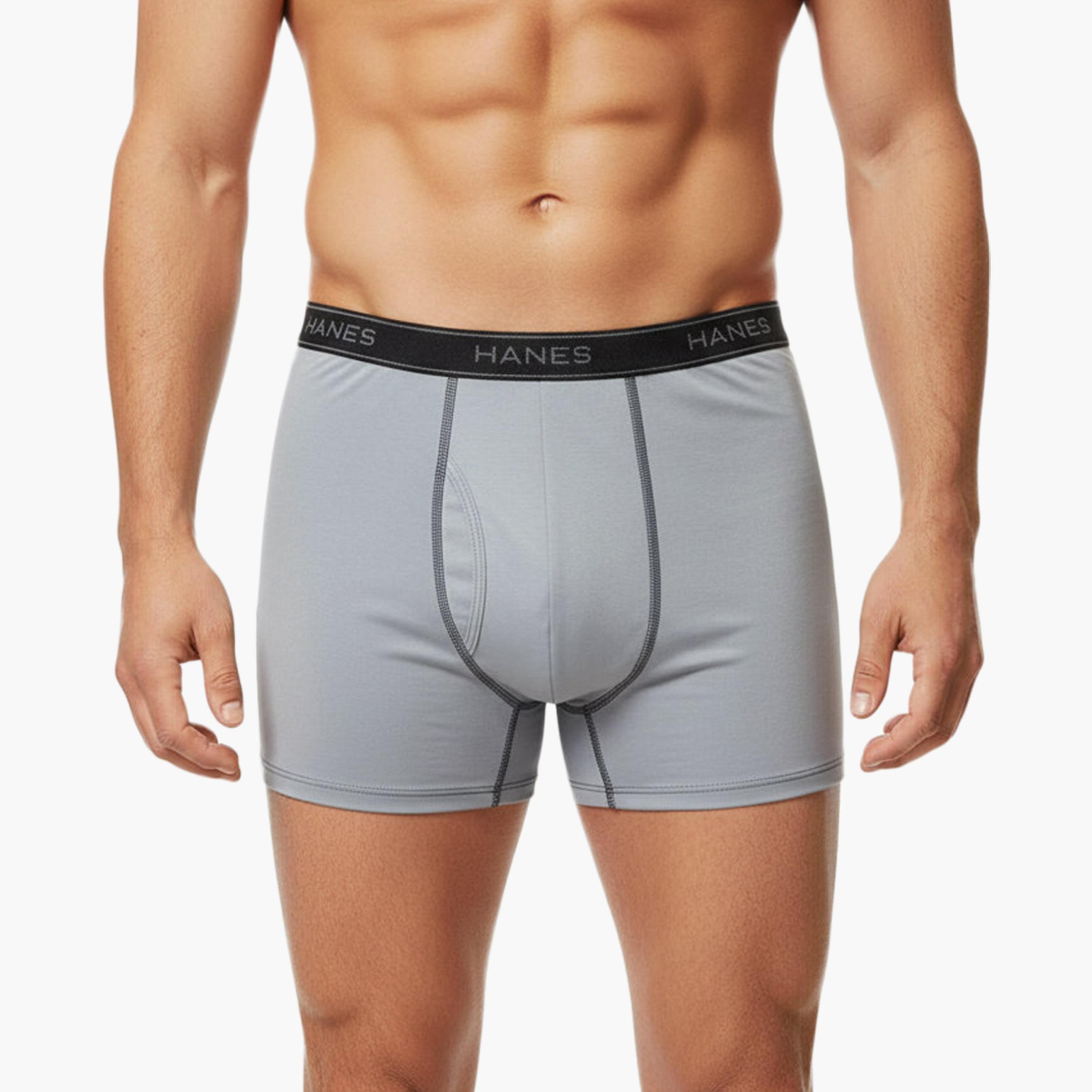 Hanes Pack of 2 Brand Print Waistband Men's Trunks-men-clothing-innerwear-underwear-image-2