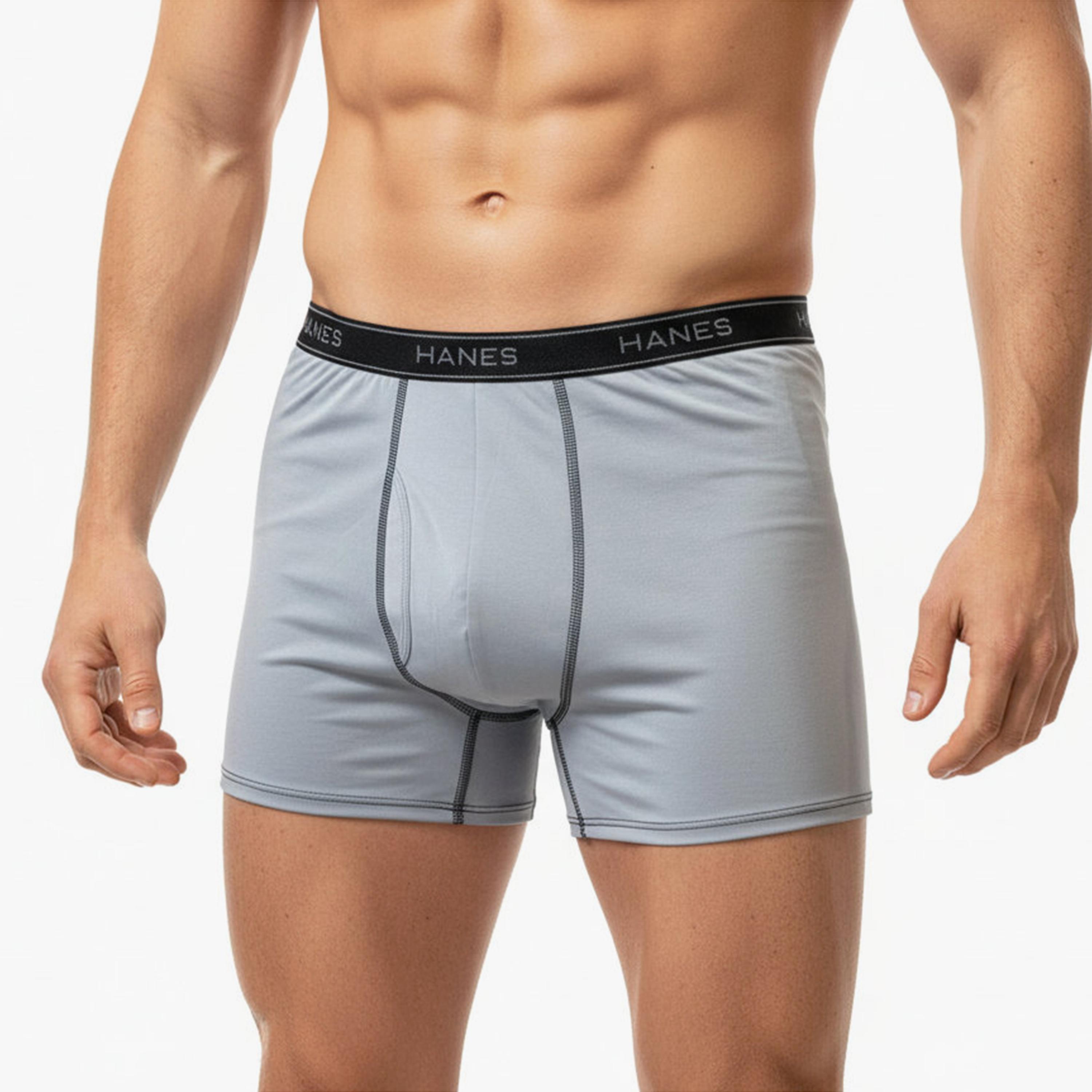 Hanes Pack of 2 Brand Print Waistband Men's Trunks-men-clothing-innerwear-underwear-image-3