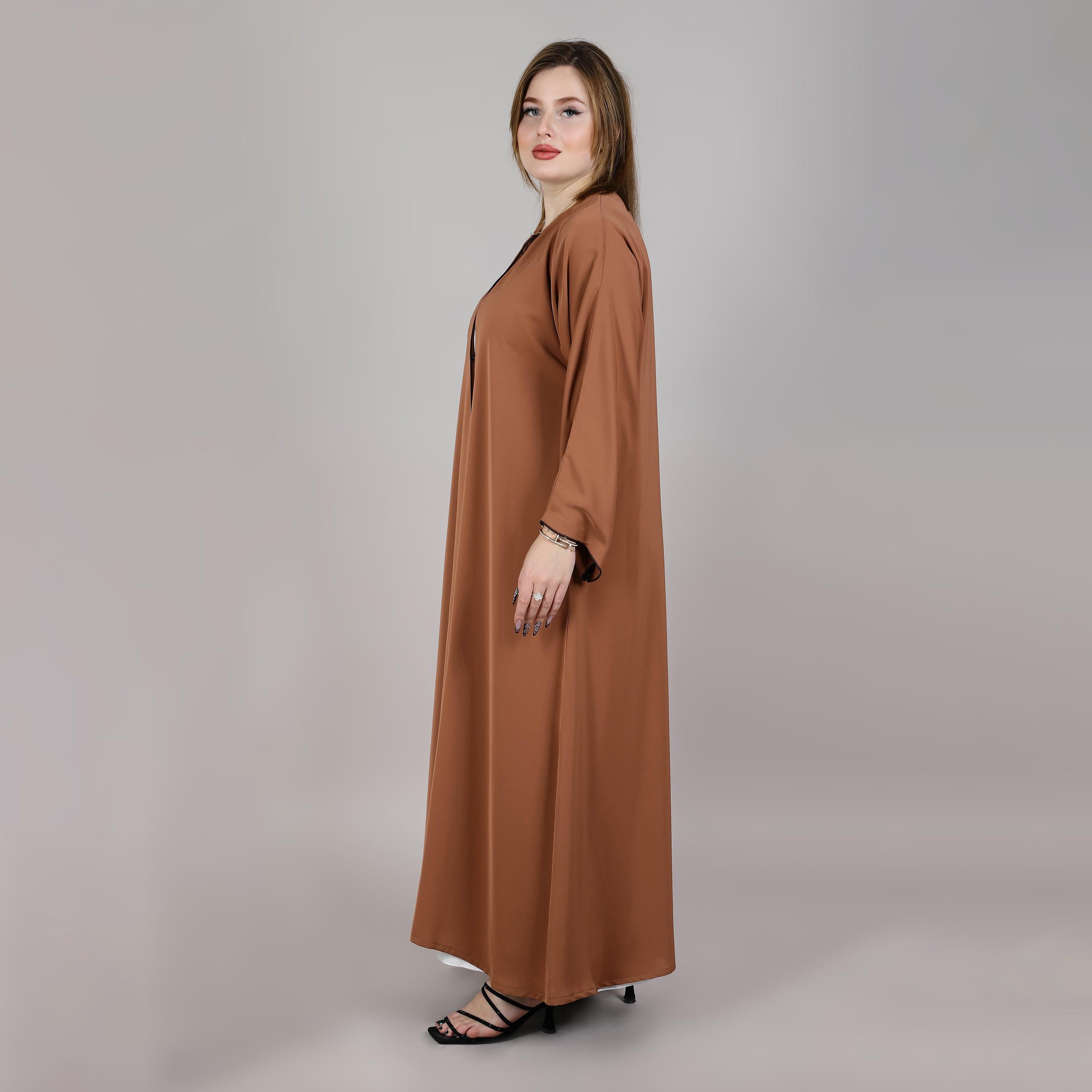 عباية نسائية نيدا بحدود دقيقة باللون البني من إم سكوير فاشون-women-arabicclothing-abayas-image-3
