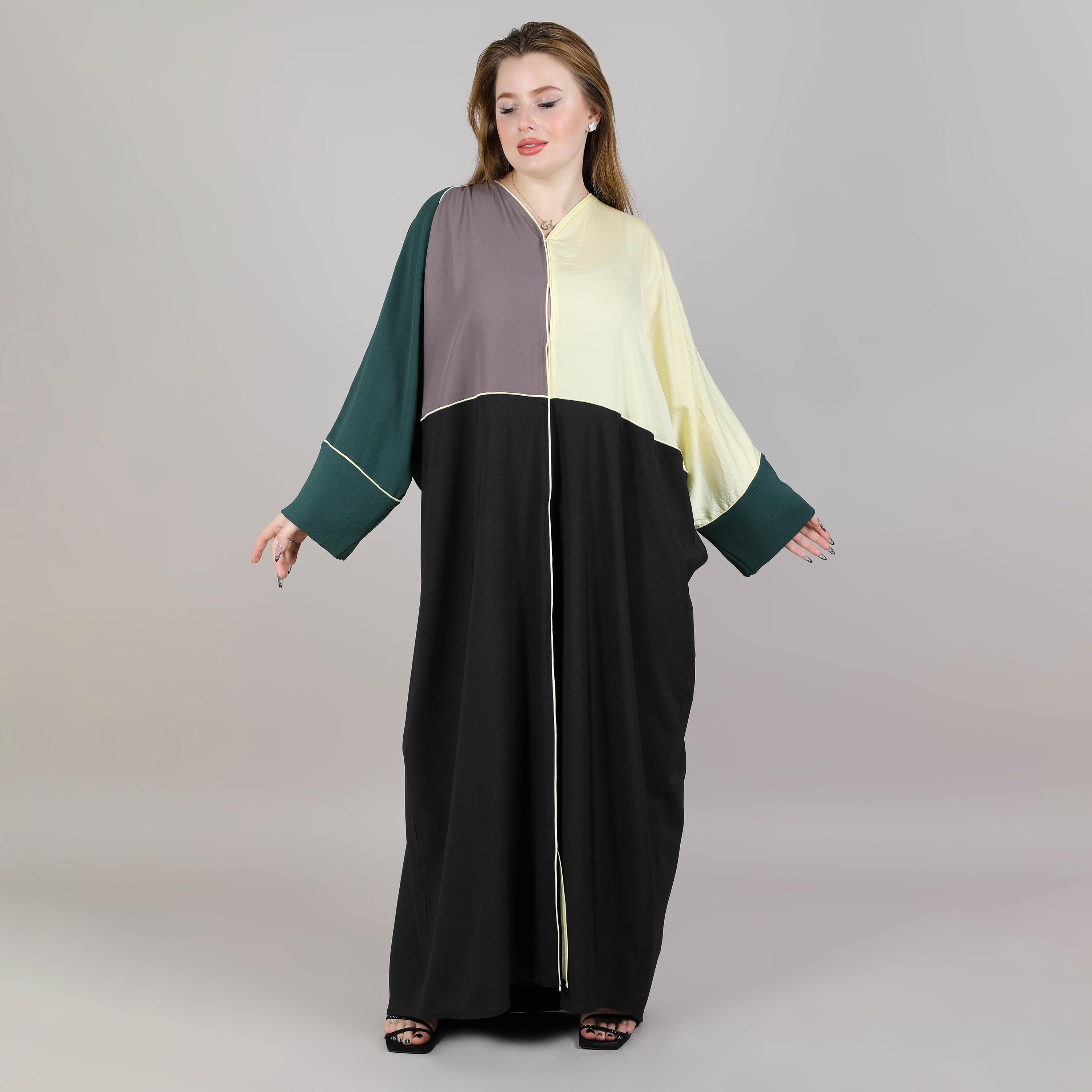 عباية نسائية ملونة متعددة الألوان من إم سكوير فاشون-women-arabicclothing-abayas-image-1