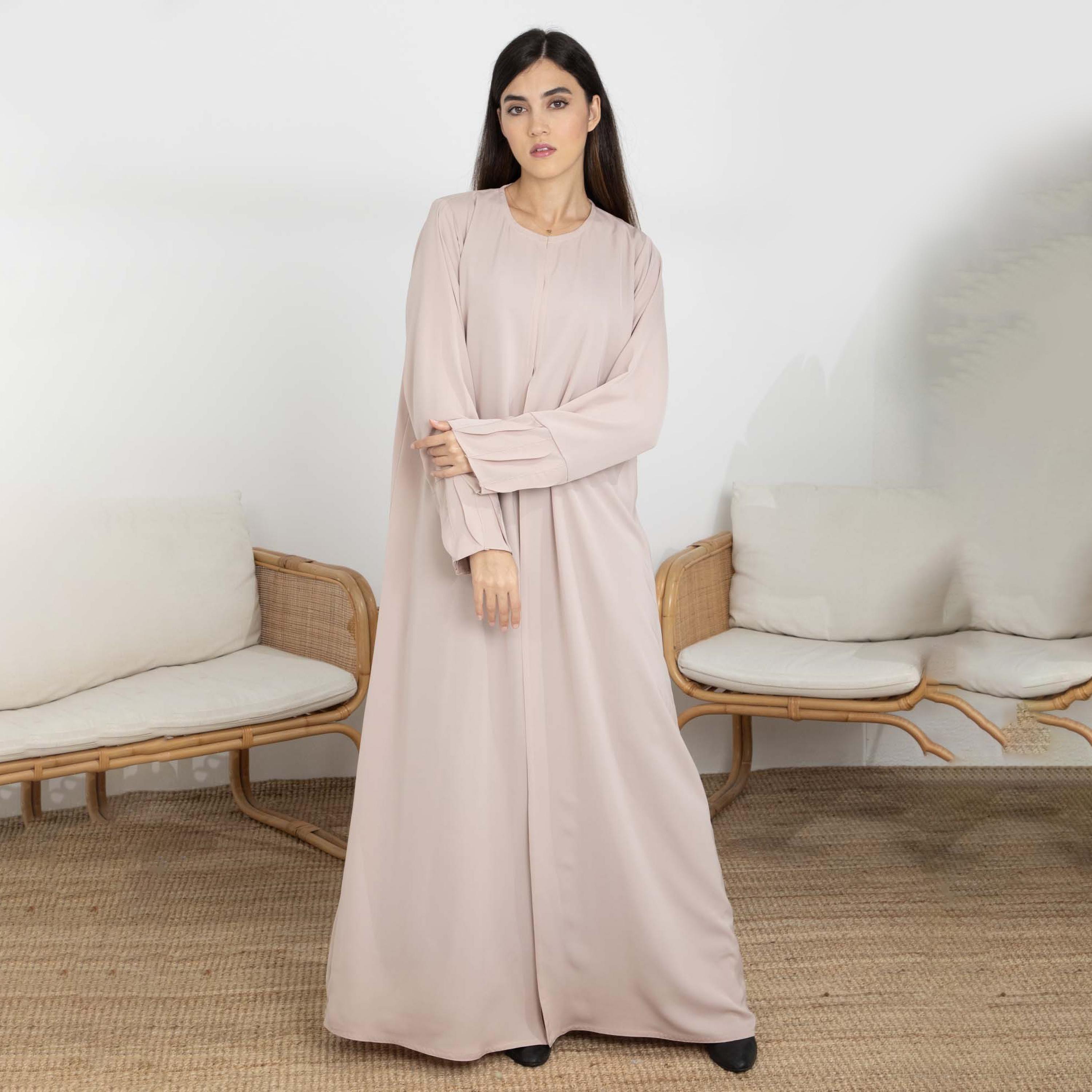 عباية نسائية من نيدا مع حجاب وأكمام مكشكشة من إم سكوير فاشون-women-arabicclothing-abayas-image-1