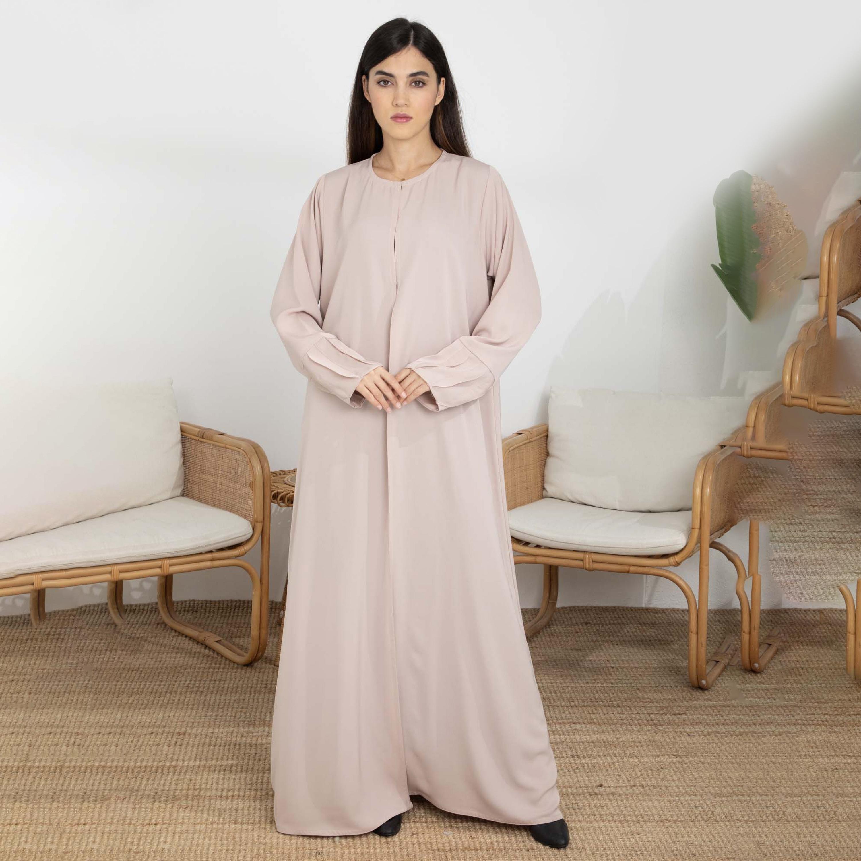 عباية نسائية من نيدا مع حجاب وأكمام مكشكشة من إم سكوير فاشون-women-arabicclothing-abayas-image-3