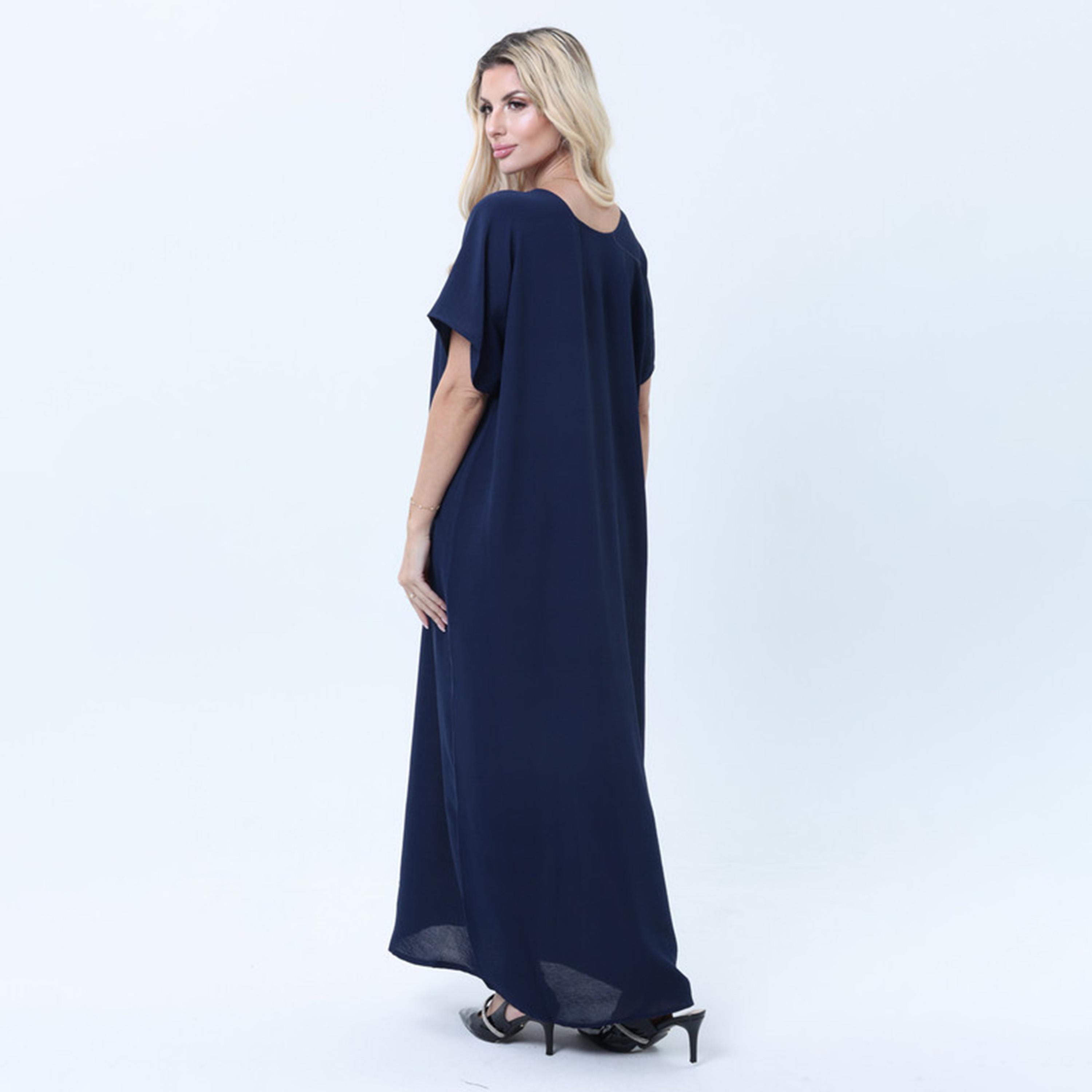 فستان داخلي نسائي للعباءة باللون الأزرق من إمسكوير فاشون-women-arabicclothing-abayainner-image-3