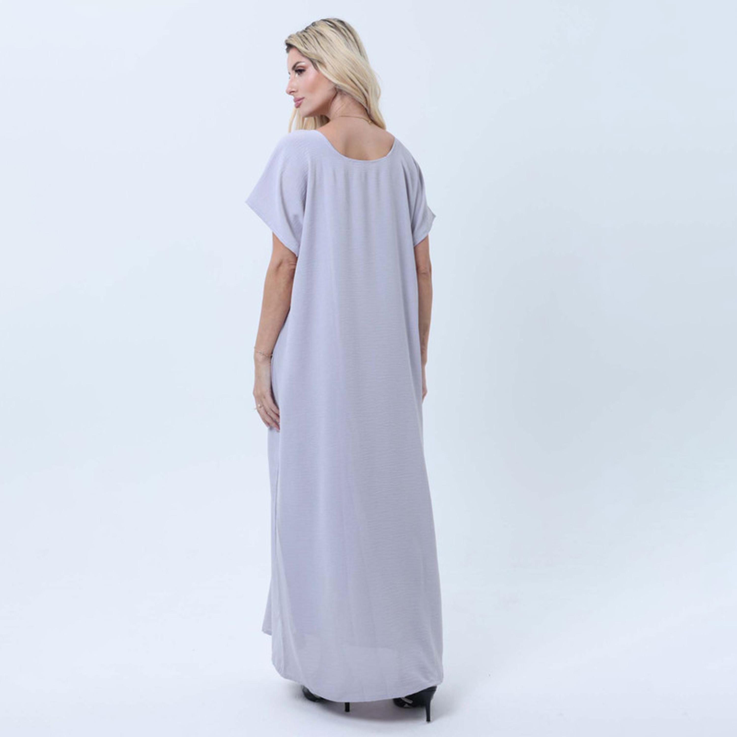 Msquare Fashion Grey Women's Abaya Inner Dress-women-arabicclothing-abayainner-image-3