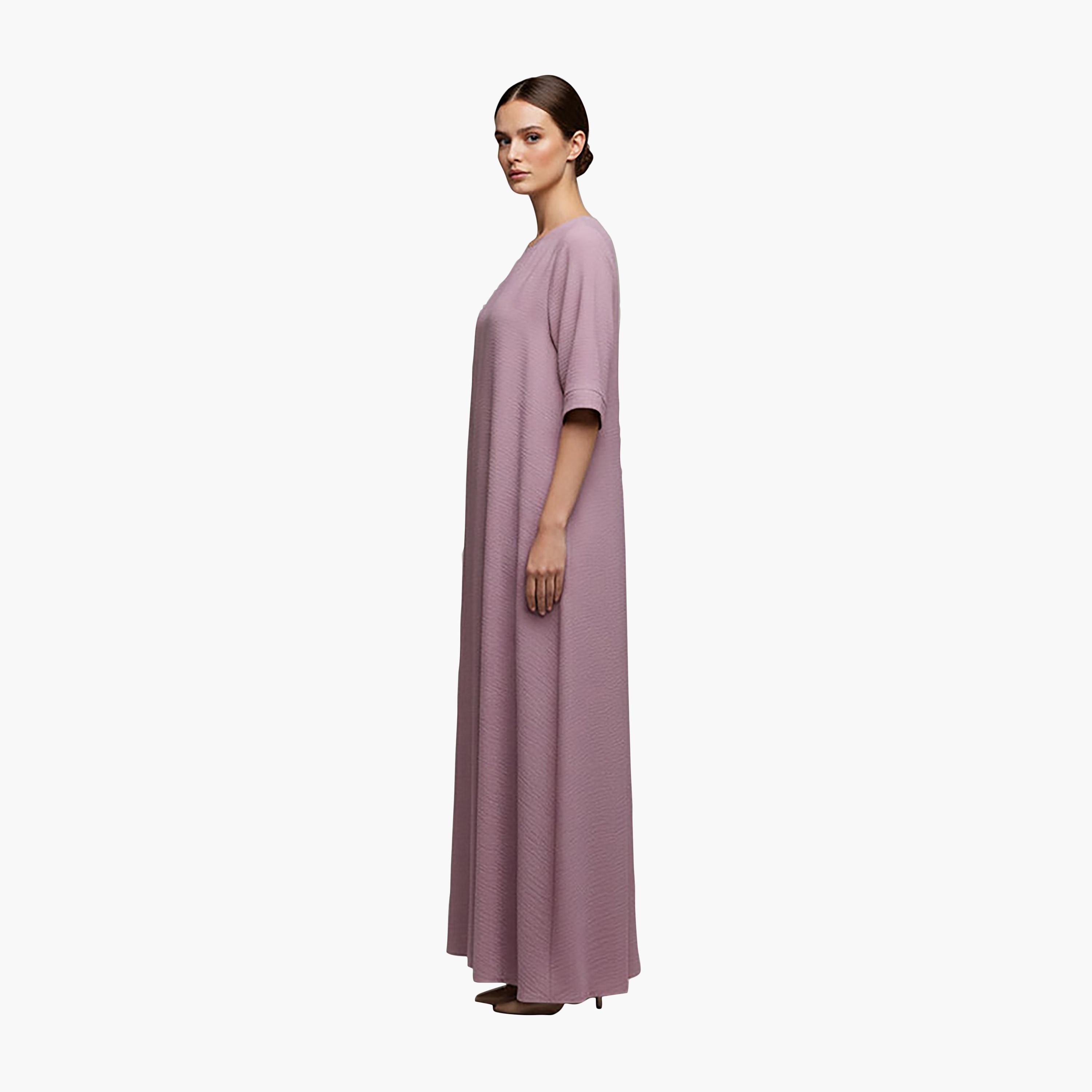 Msquare Fashion Textured CEY Women's Abaya Inner Dress-women-arabicclothing-abayainner-image-2