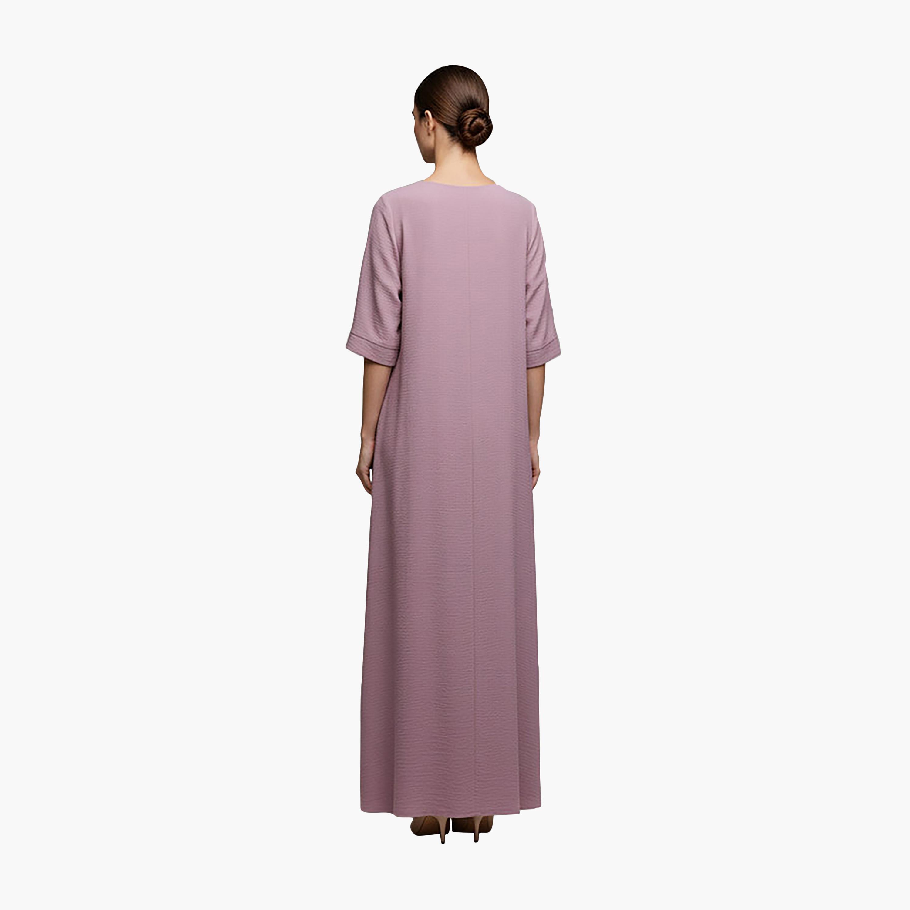 Msquare Fashion Textured CEY Women's Abaya Inner Dress-women-arabicclothing-abayainner-image-3