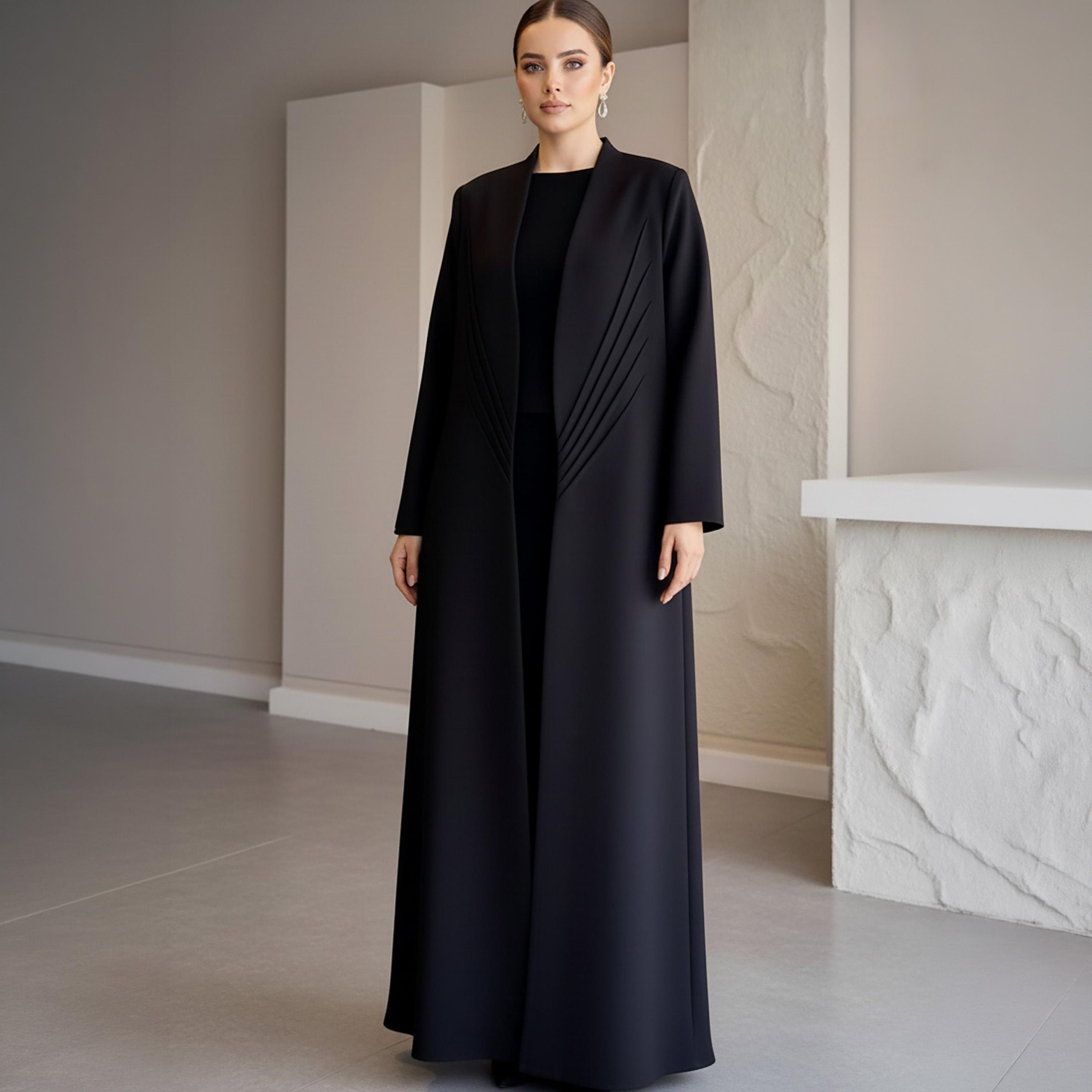 Msquare Fashion Pleated Panel Barbie Cobra Women's Flared Abaya-women-arabicclothing-abayas-image-1