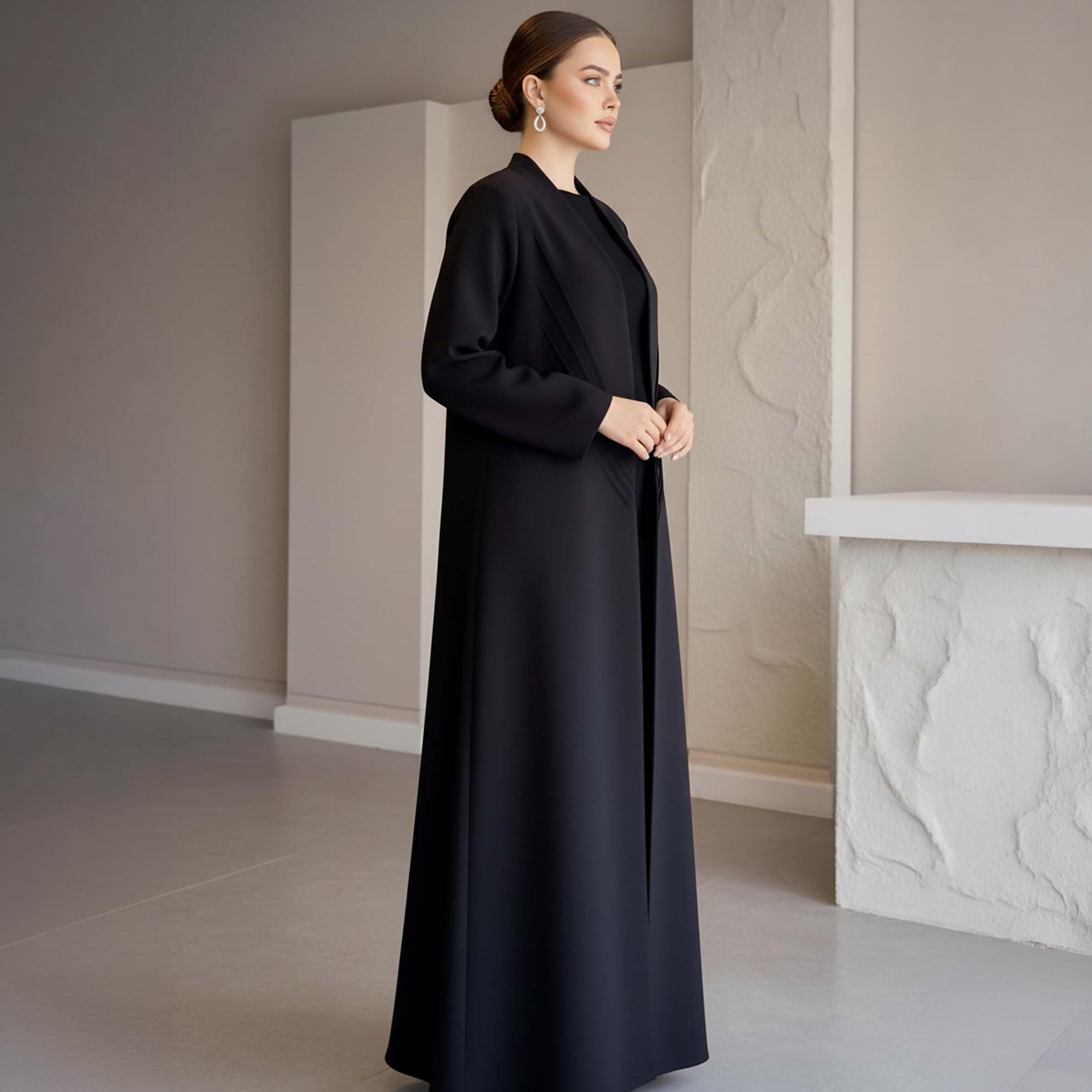Msquare Fashion Pleated Panel Barbie Cobra Women's Flared Abaya-women-arabicclothing-abayas-image-2