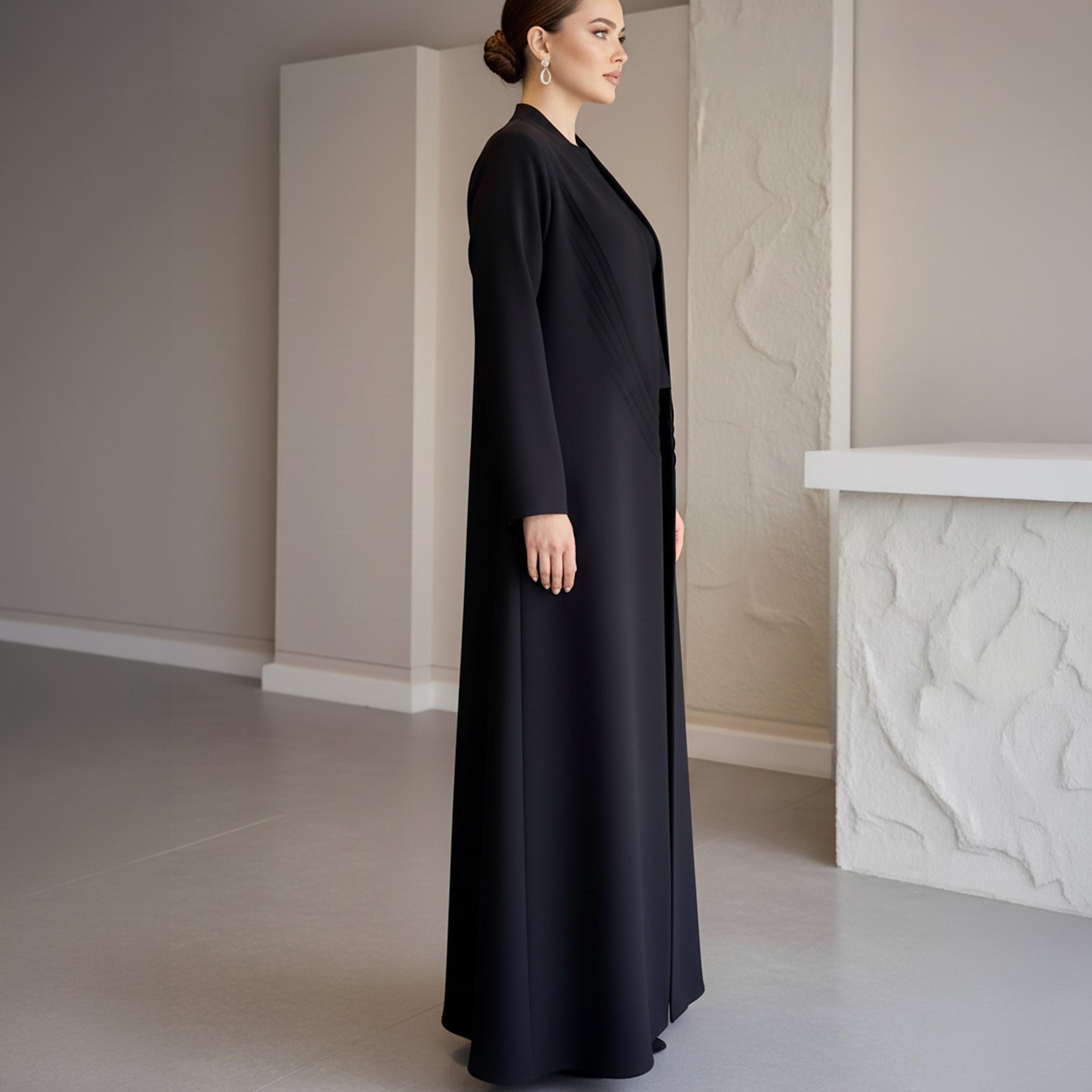 Msquare Fashion Pleated Panel Barbie Cobra Women's Flared Abaya-women-arabicclothing-abayas-image-3