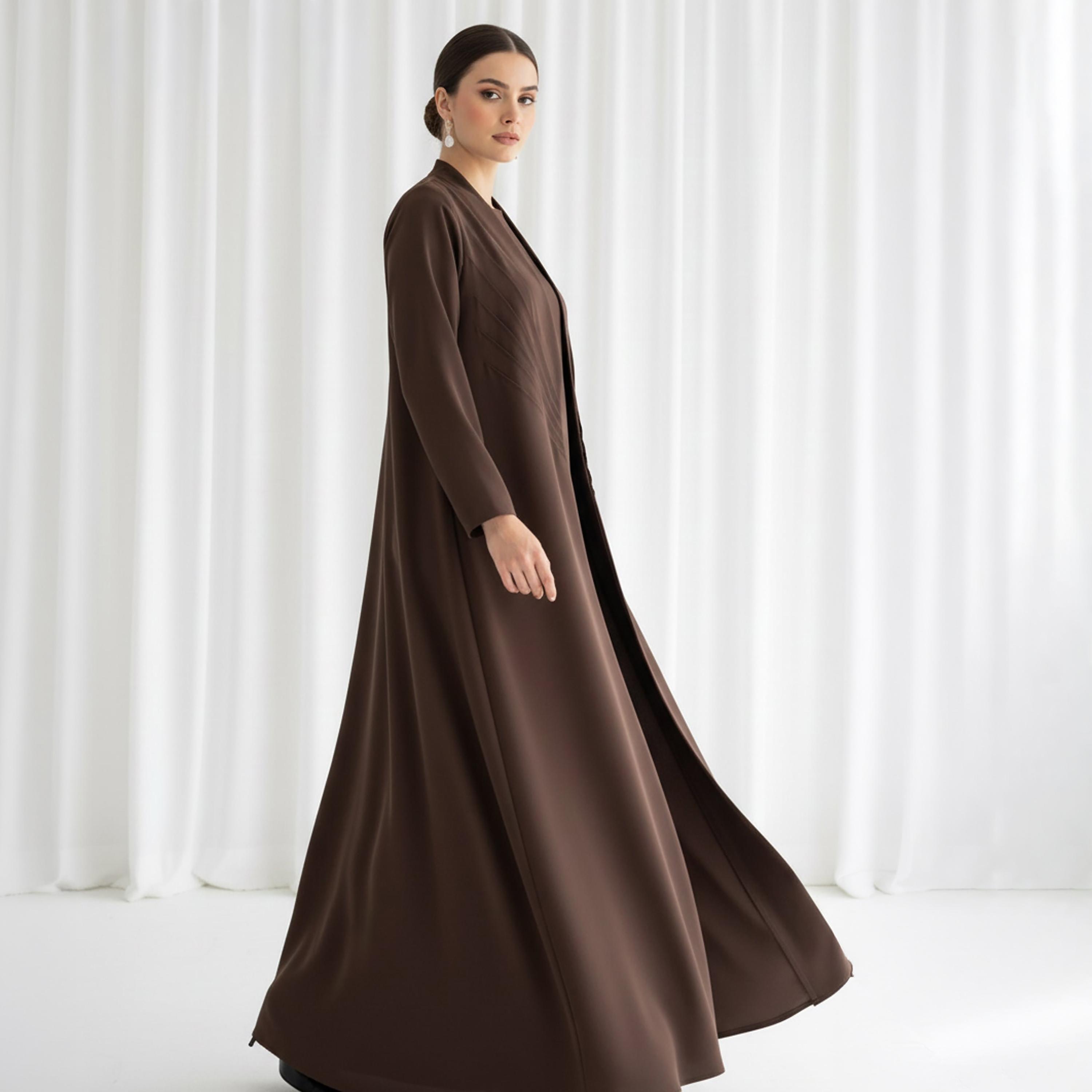Msquare Fashion Pleated Panel Barbie Cobra Women's Flared Abaya-women-arabicclothing-abayas-image-3