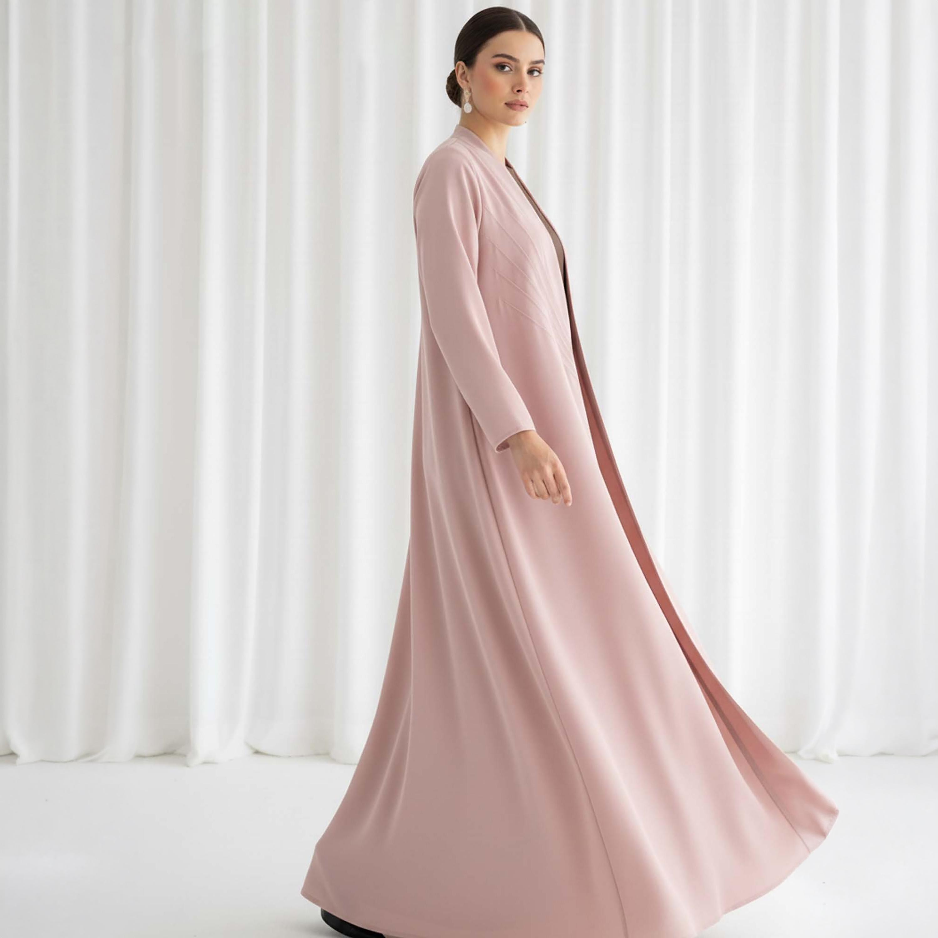 Msquare Fashion Pleated Panel Barbie Cobra Women's Flared Abaya-women-arabicclothing-abayas-image-3