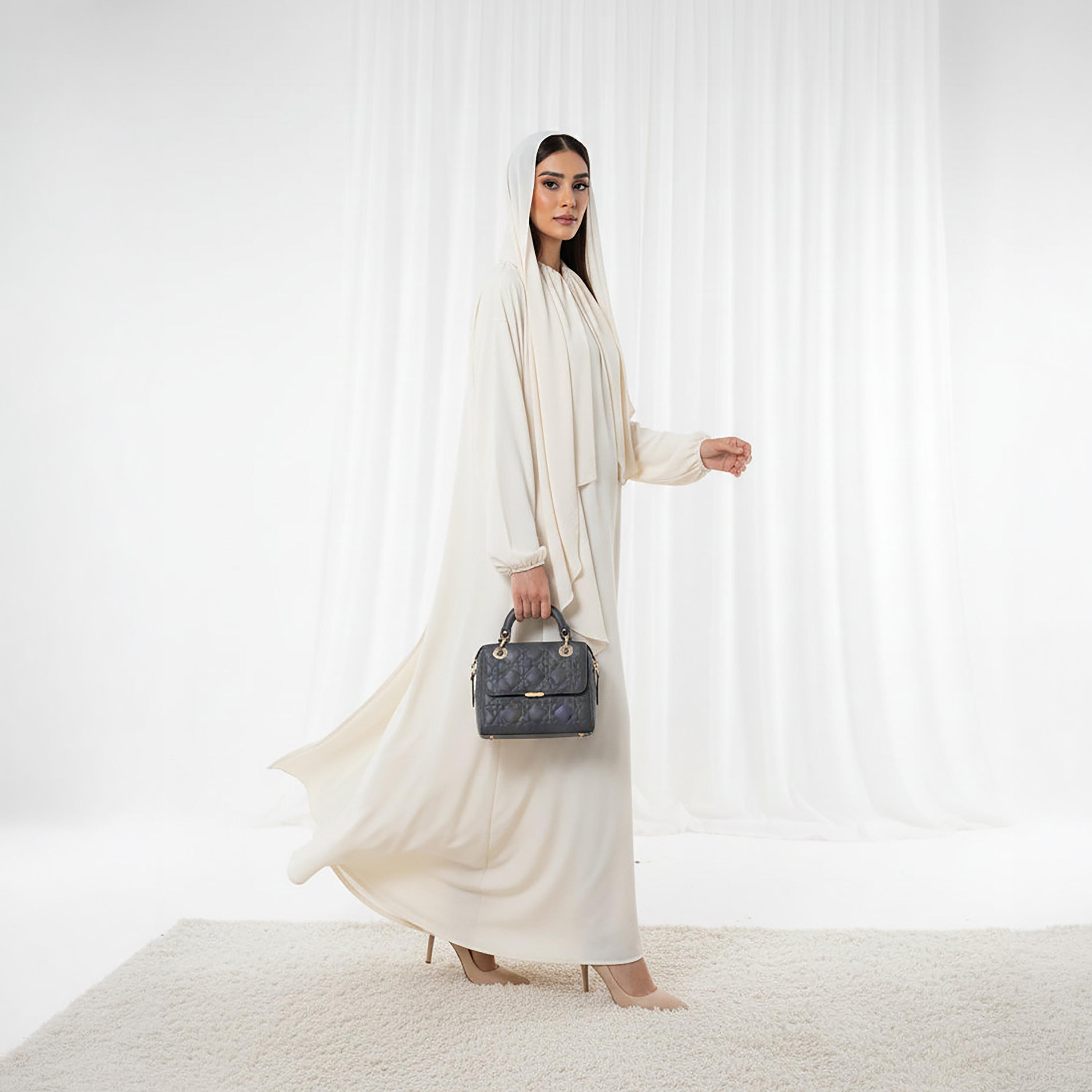 Msquare Fashion Bishop Sleeves Harir Maqsood Women's Abaya-women-arabicclothing-abayas-image-2