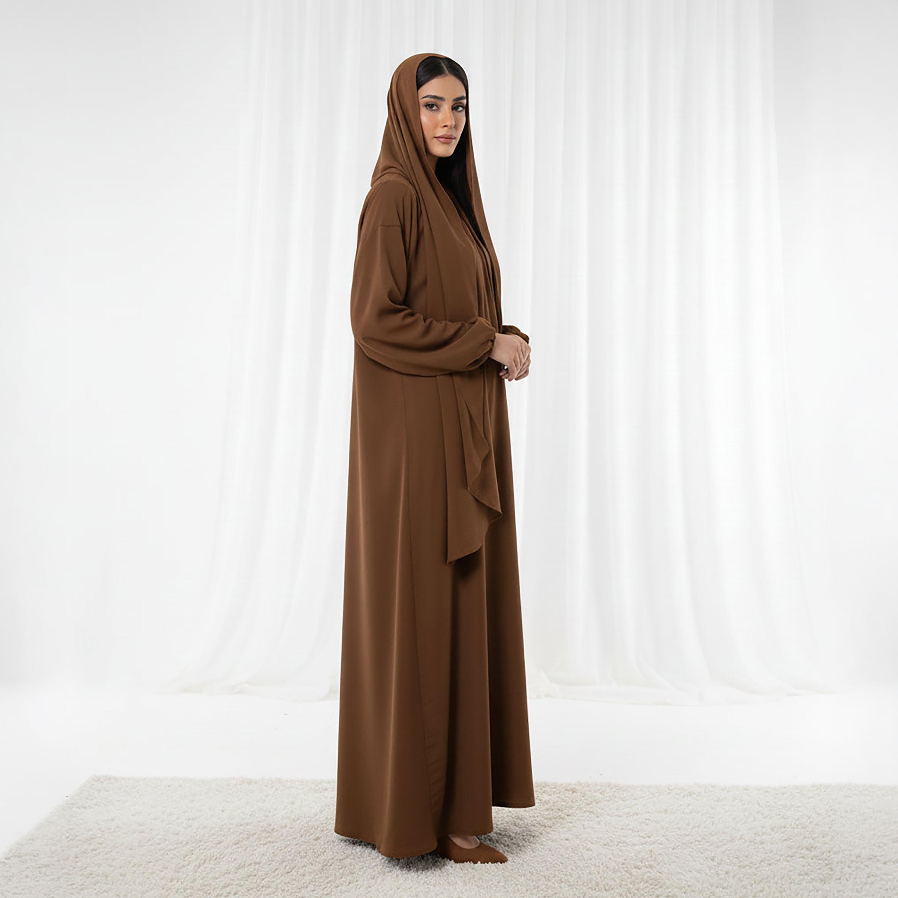 Msquare Fashion Bishop Sleeves Harir Maqsood Women's Abaya-women-arabicclothing-abayas-image-3