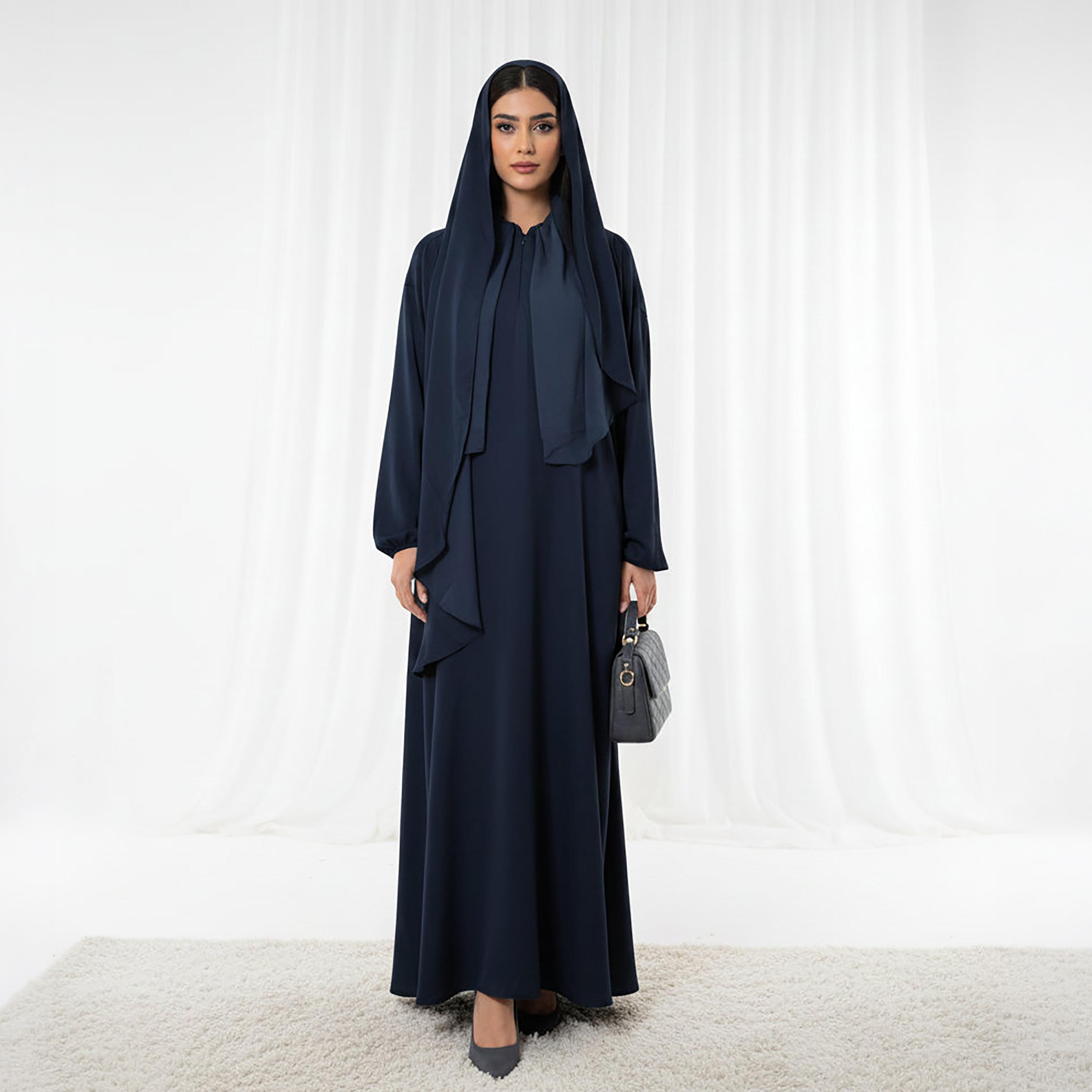 Msquare Fashion Bishop Sleeves Harir Maqsood Women's Abaya-women-arabicclothing-abayas-image-1
