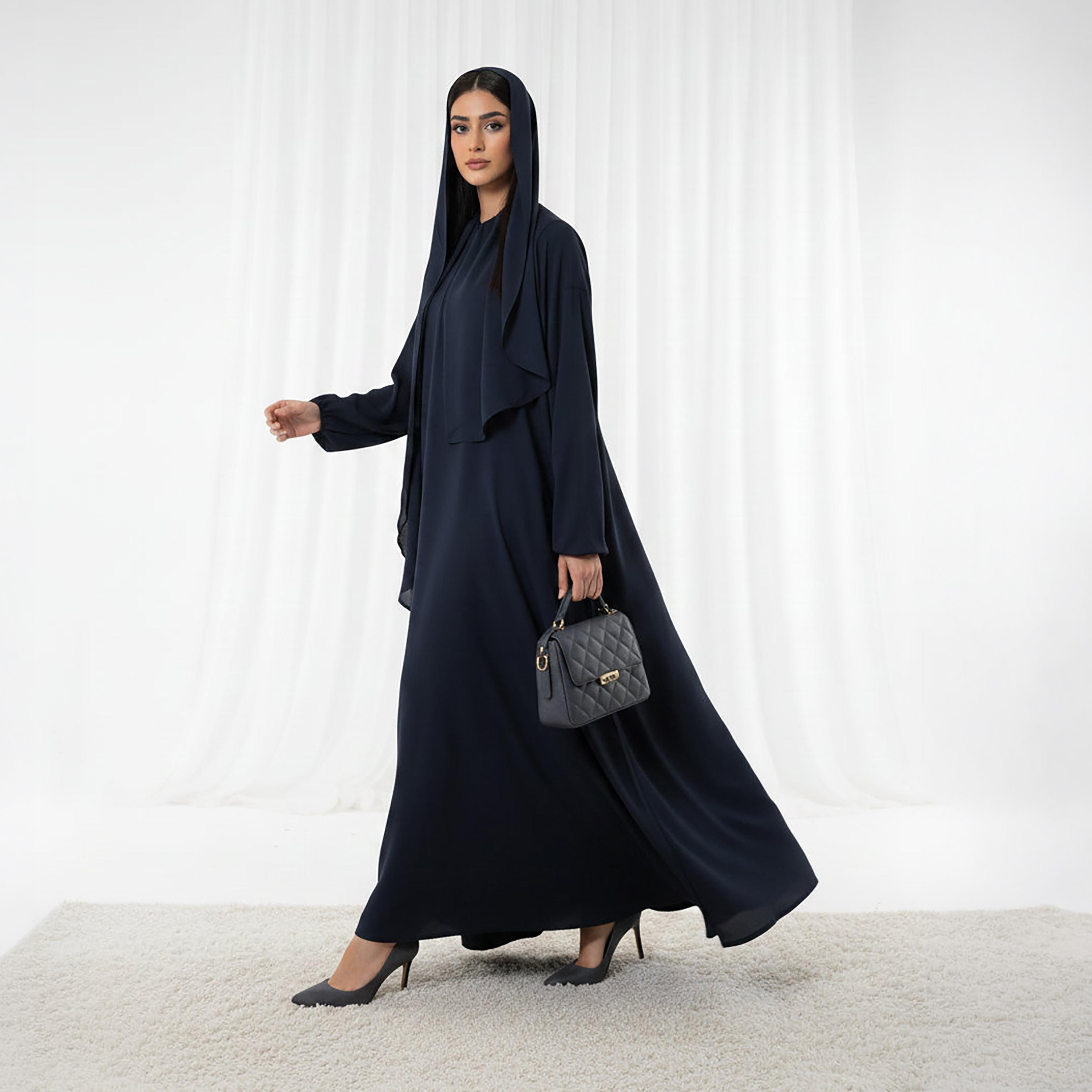 Msquare Fashion Bishop Sleeves Harir Maqsood Women's Abaya-women-arabicclothing-abayas-image-3