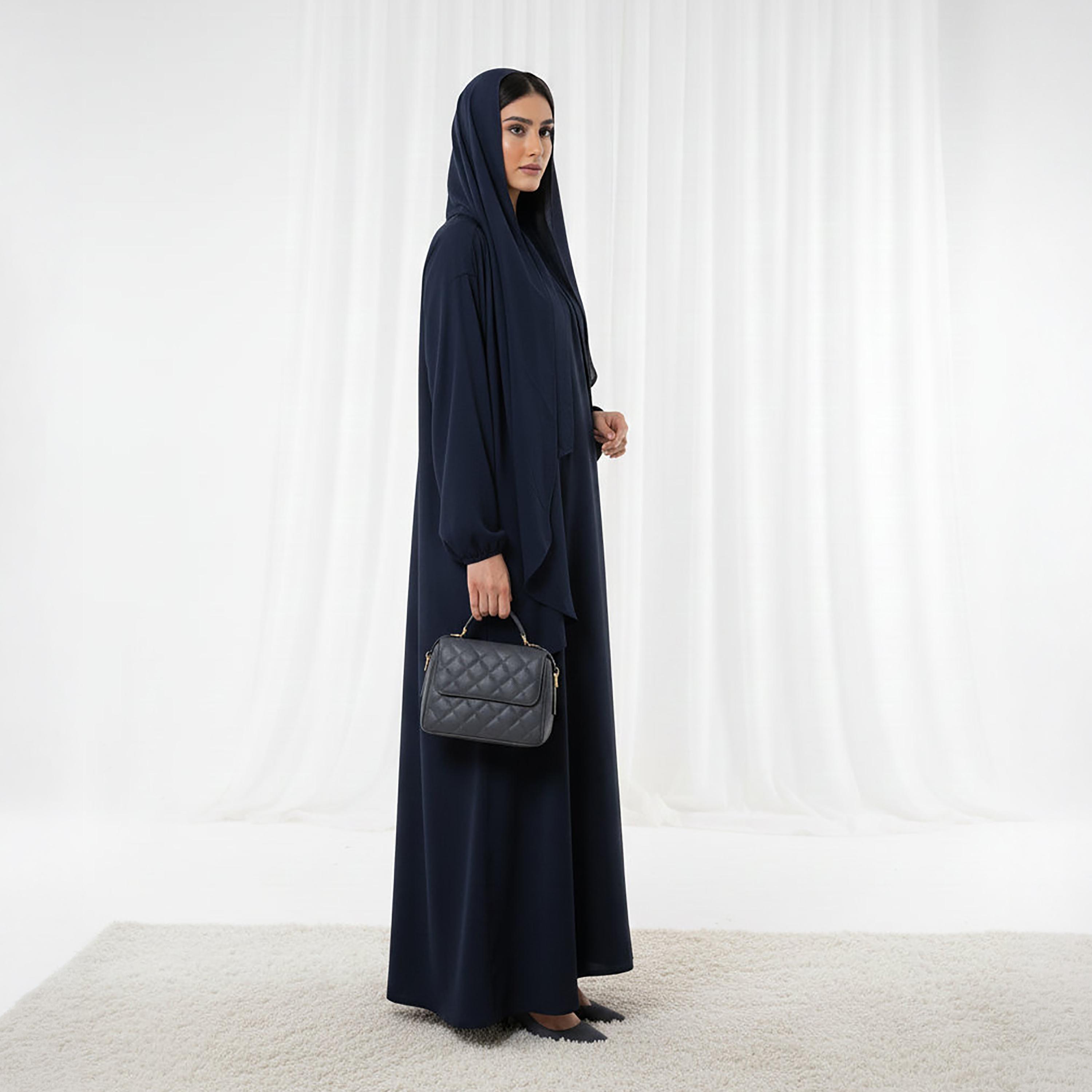 Msquare Fashion Bishop Sleeves Harir Maqsood Women's Abaya-women-arabicclothing-abayas-image-4