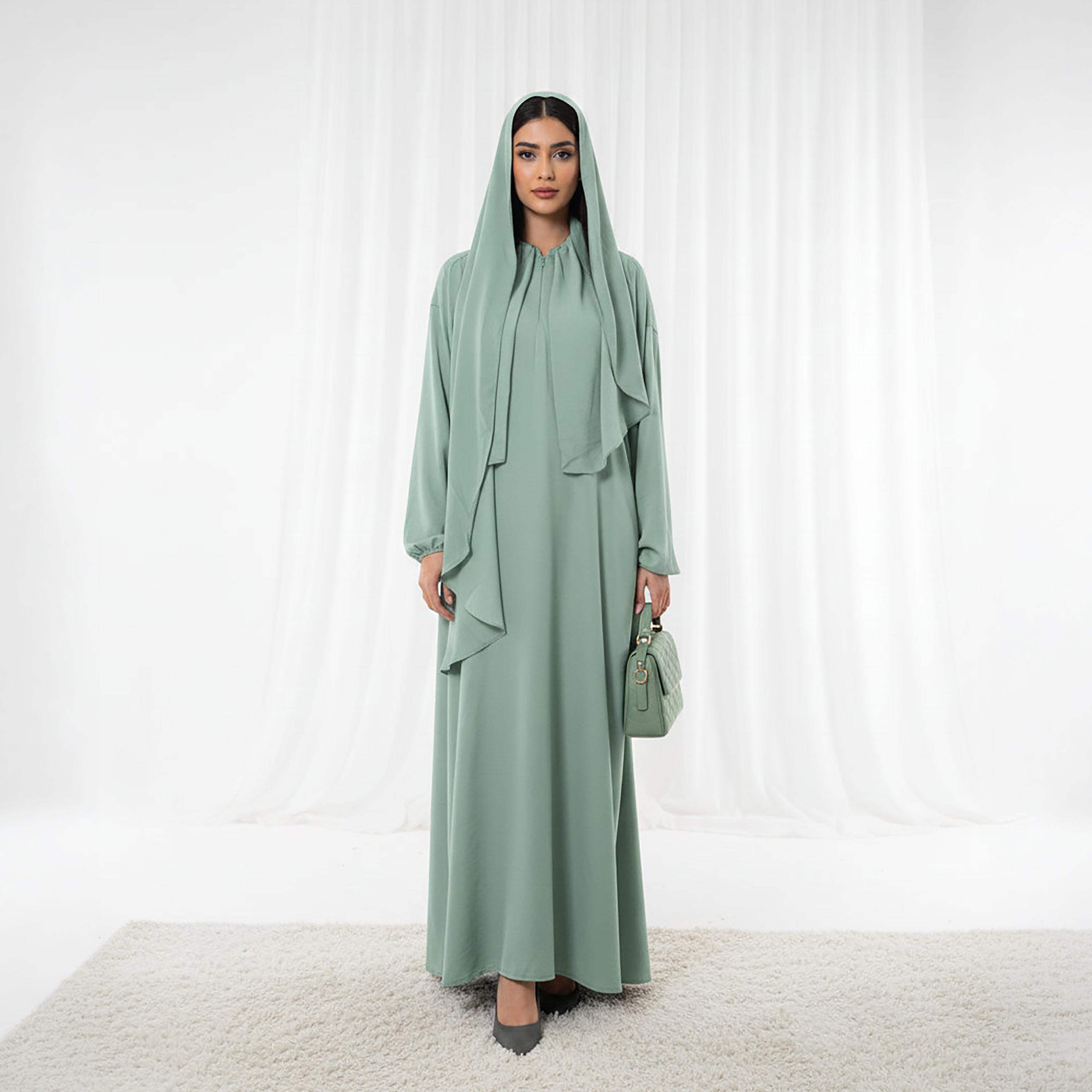 Msquare Fashion Bishop Sleeves Harir Maqsood Women's Abaya-women-arabicclothing-abayas-image-1