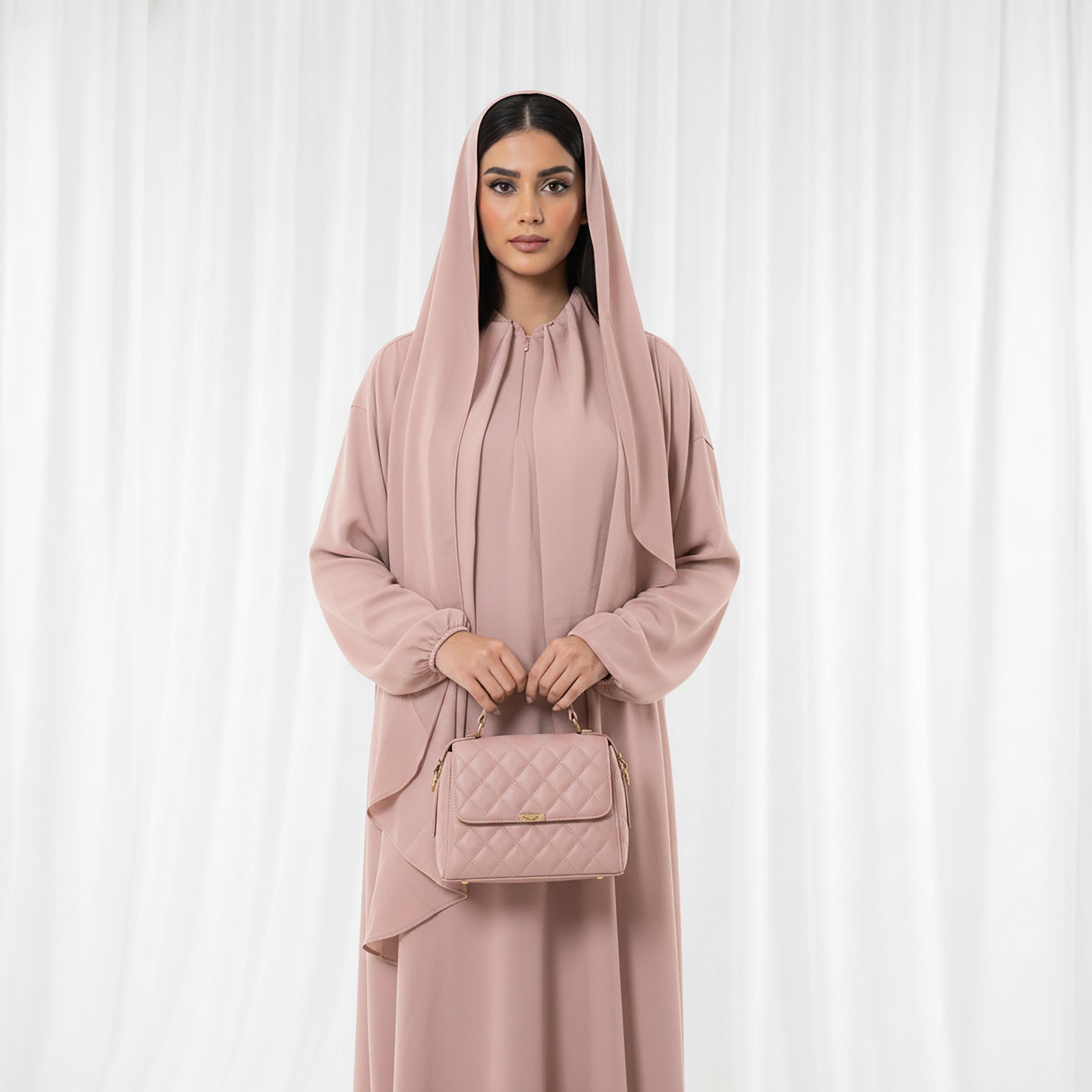 عباءة "حرير مقصود" بأكمام واسعة (بيشوب) للنساء من إم سكوير فاشن-women-arabicclothing-abayas-image-2