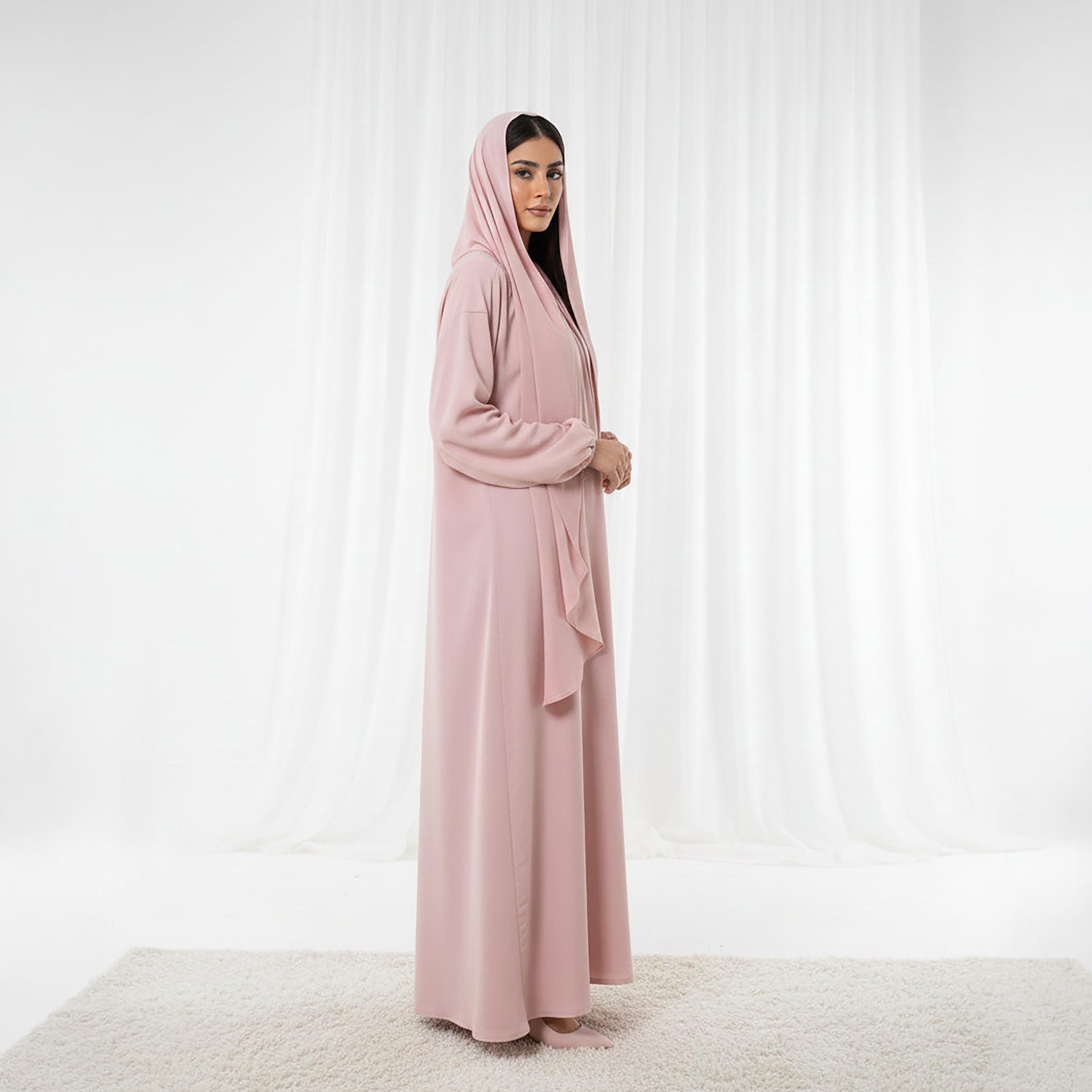 عباءة "حرير مقصود" بأكمام واسعة (بيشوب) للنساء من إم سكوير فاشن-women-arabicclothing-abayas-image-3
