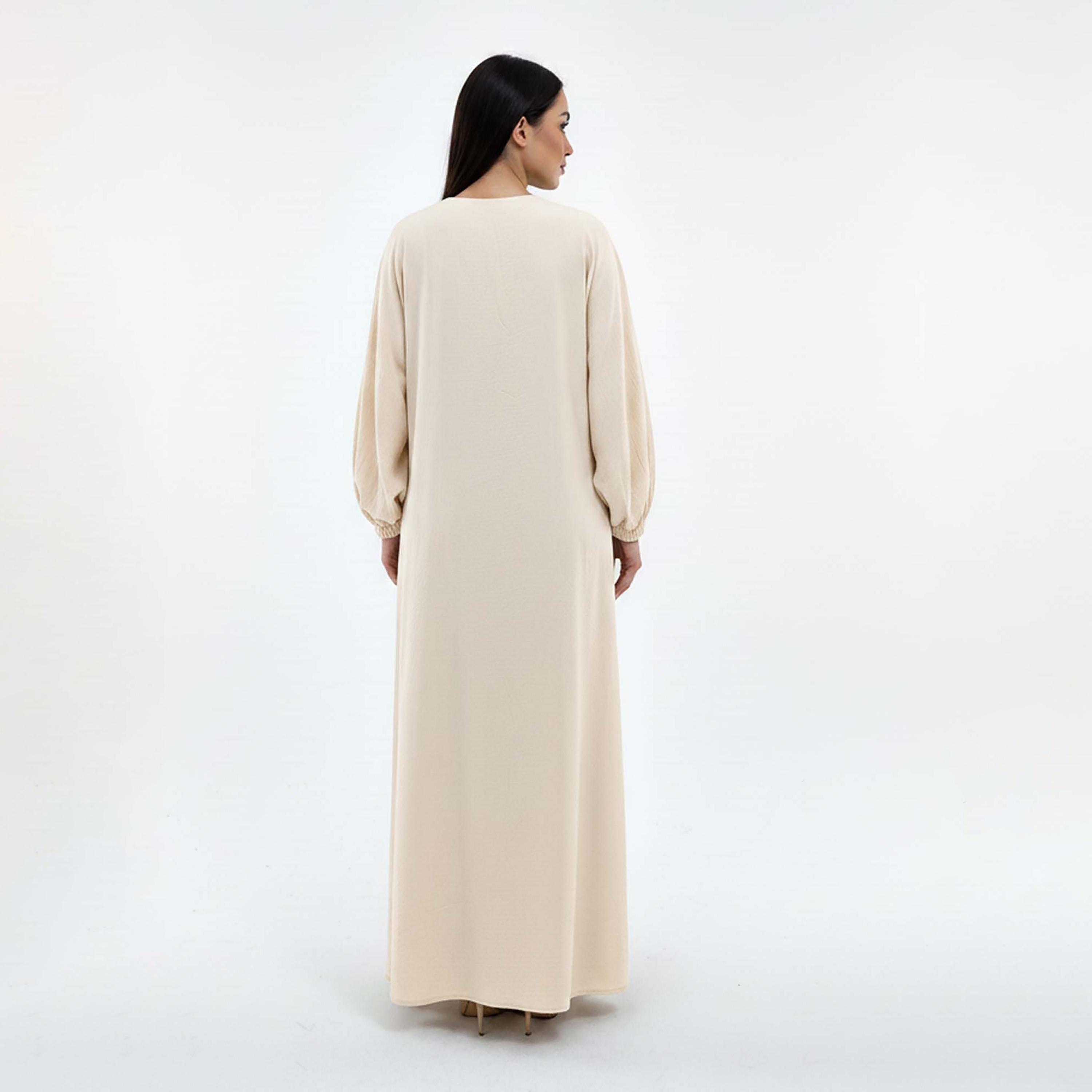 عباءة "حرير مقصود" بأكمام واسعة (بيشوب) للنساء من إم سكوير فاشن-women-arabicclothing-abayas-image-4