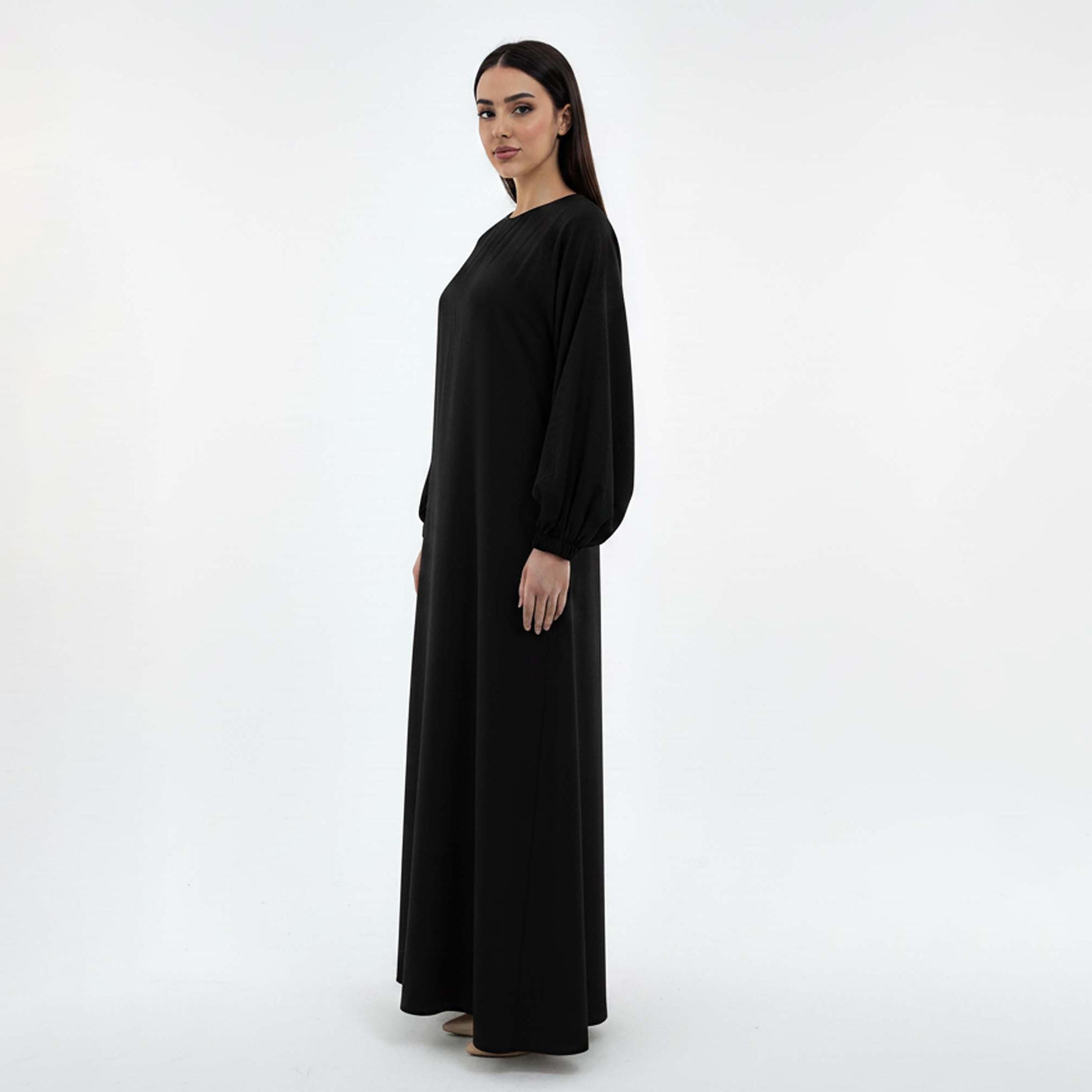 عباءة "حرير مقصود" بأكمام واسعة (بيشوب) للنساء من إم سكوير فاشن-women-arabicclothing-abayas-image-3