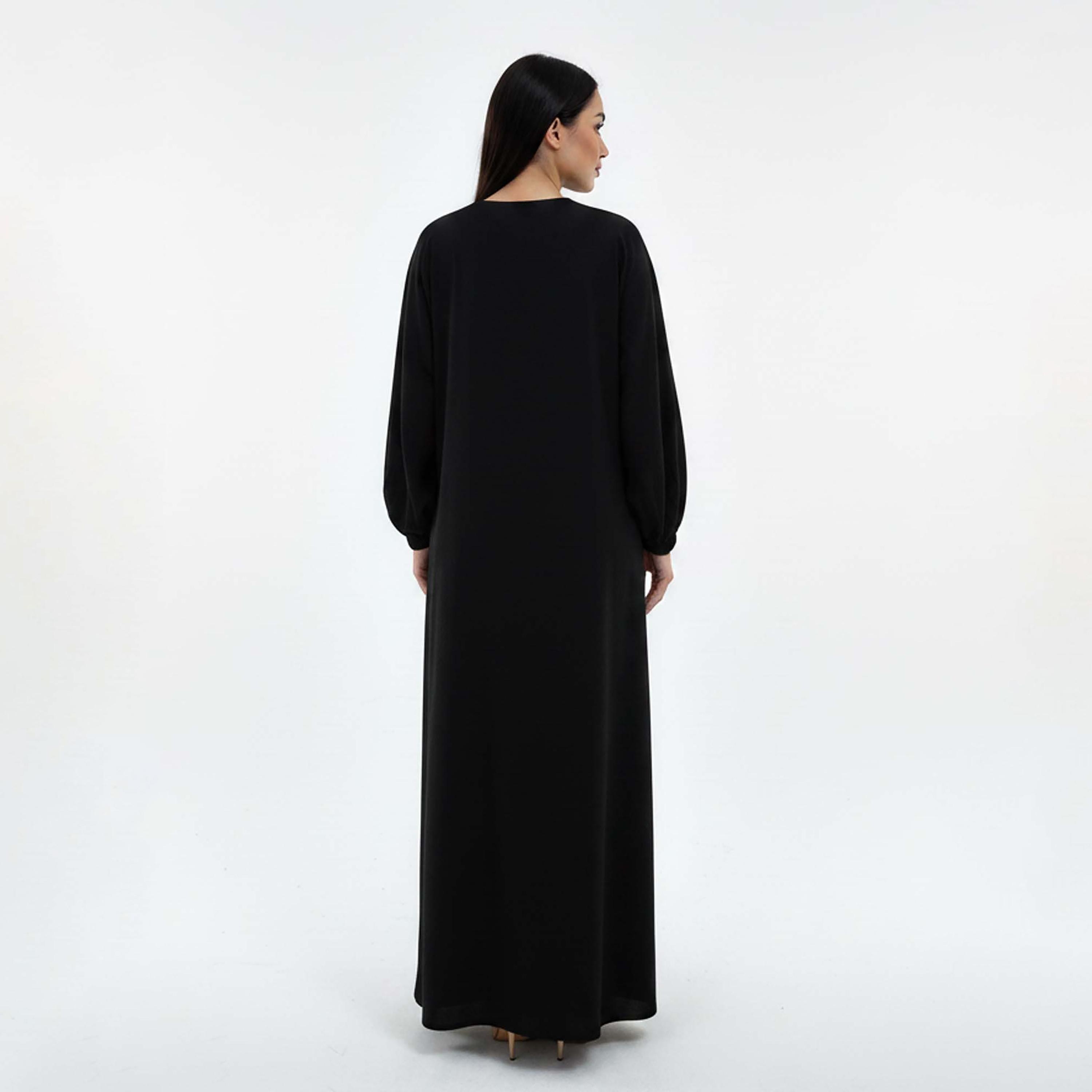 عباءة "حرير مقصود" بأكمام واسعة (بيشوب) للنساء من إم سكوير فاشن-women-arabicclothing-abayas-image-4