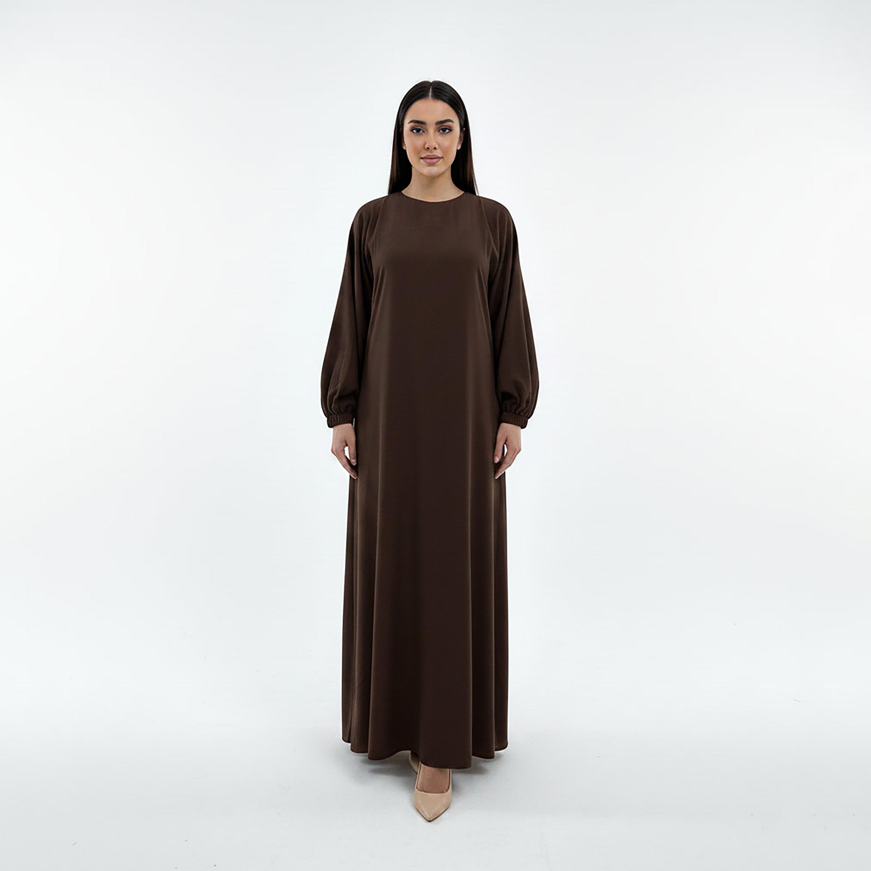 Msquare Fashion Bishop Sleeves Harir Maqsood Women's Abaya-women-arabicclothing-abayas-image-1